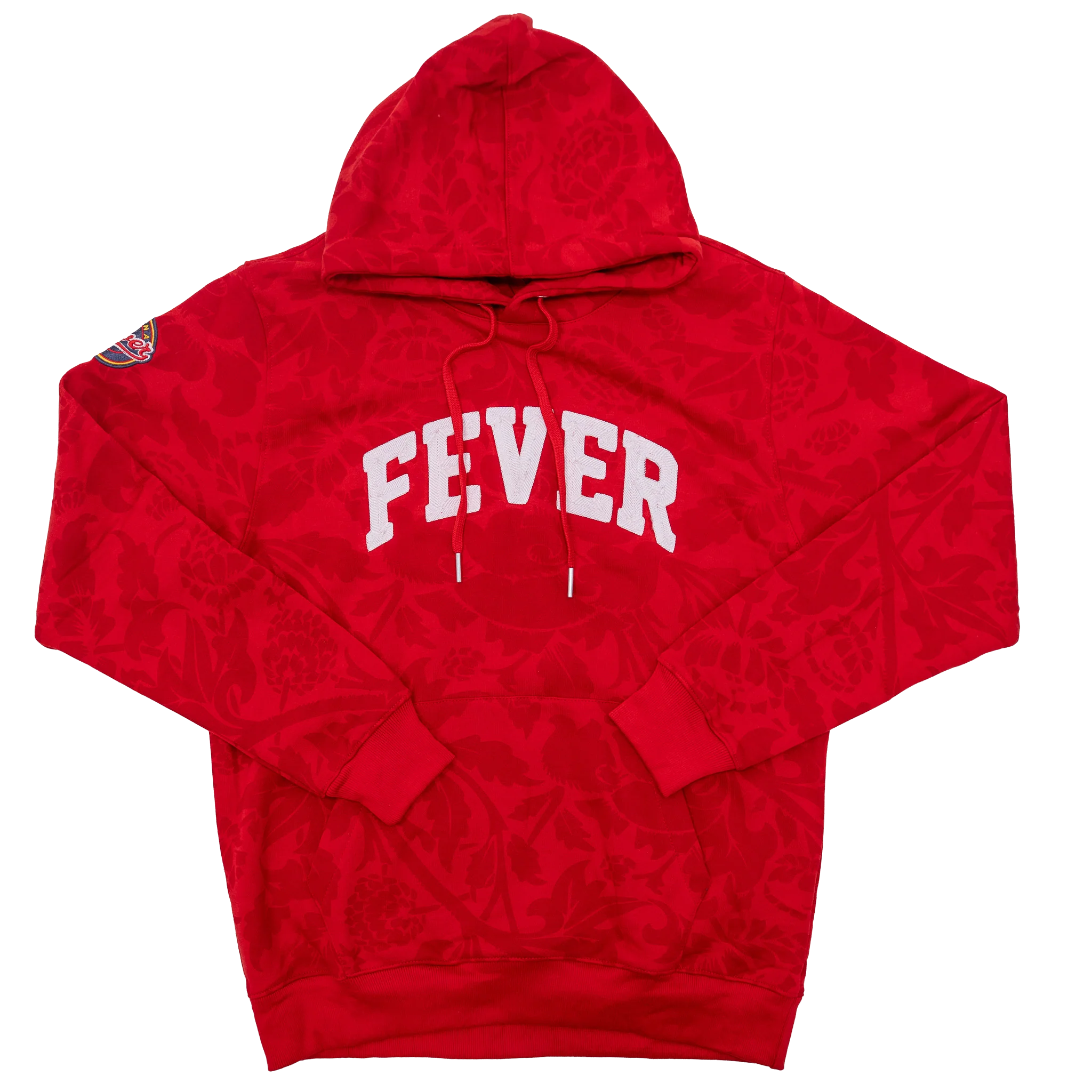Adult Indiana Fever All Over Floral Hooded Sweatshirt in Red by KUR8TED