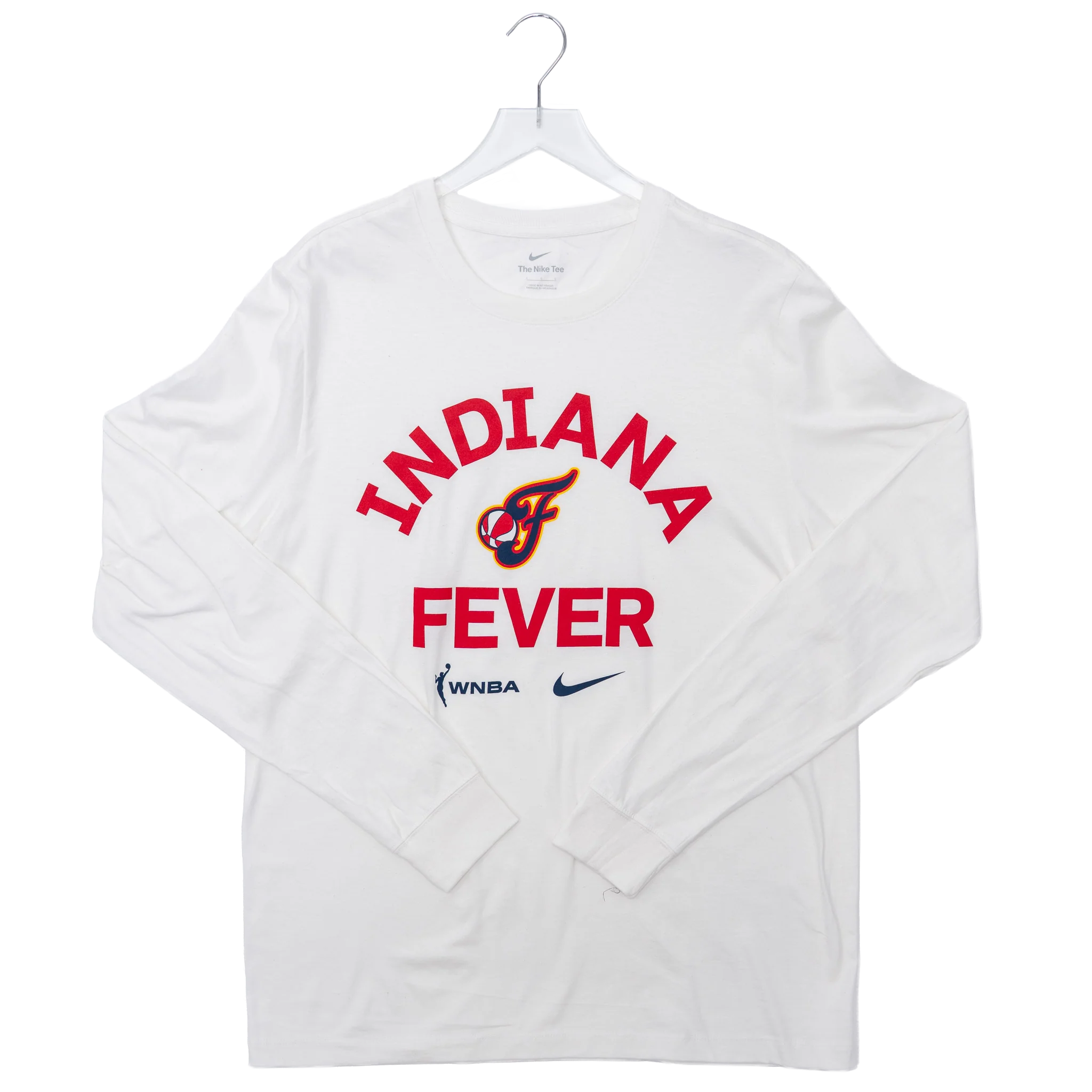 Adult Indiana Fever Arched Name Drop Long-Sleeve Shirt in White by Nike