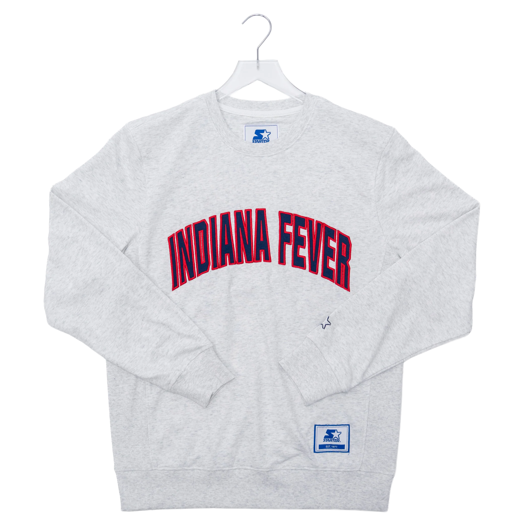 Adult Indiana Fever Face Off Crewneck Sweatshirt in Grey by G-III