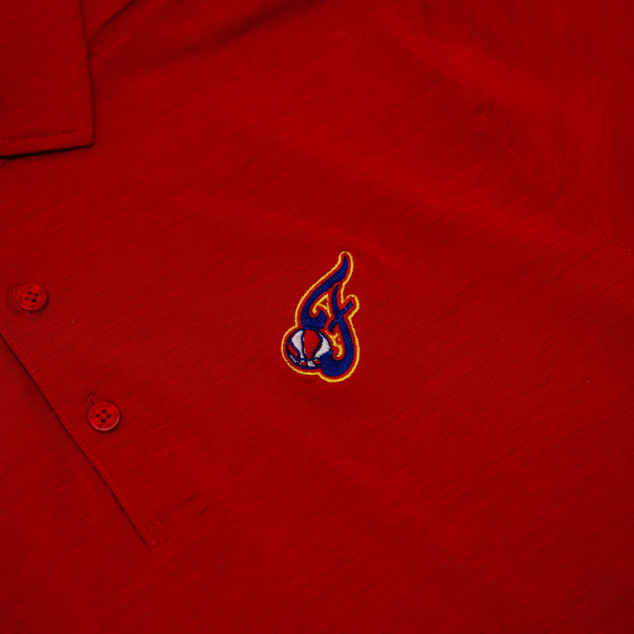 Adult Indiana Fever Hidden Blooming Polo Shirt in Red by Antigua - Image 3