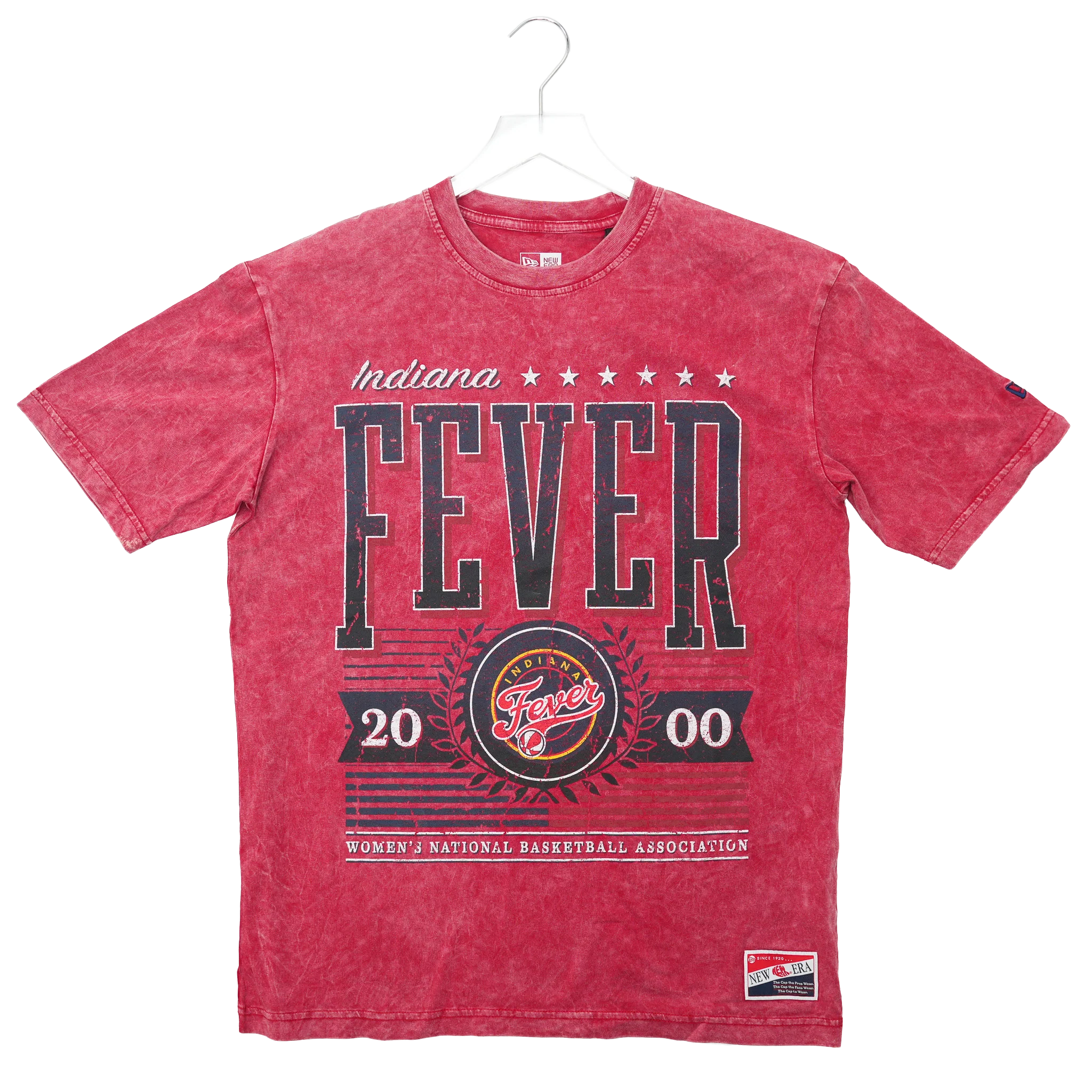 Adult Indiana Fever Mineral Washed T-shirt in Red by New Era