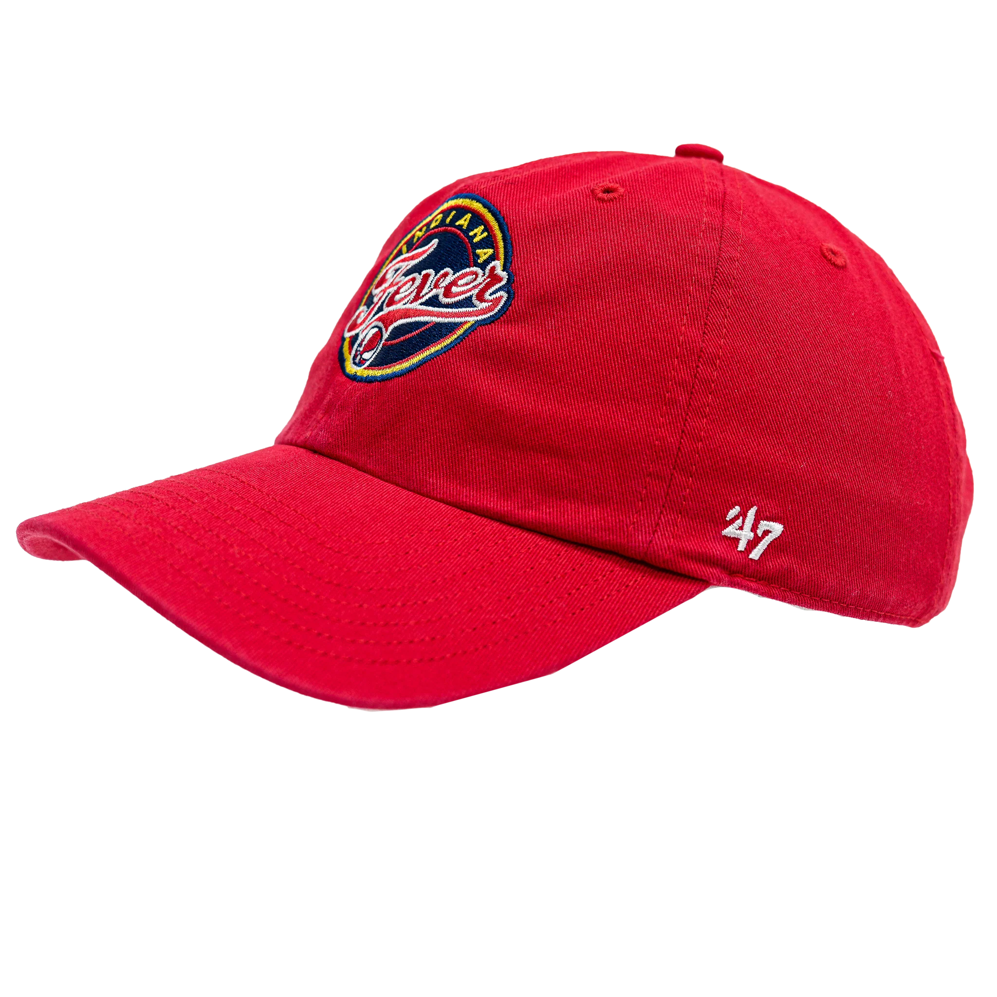 Adult Indiana Fever Primary Logo Clean-Up Hat in Red by '47 - Image 3
