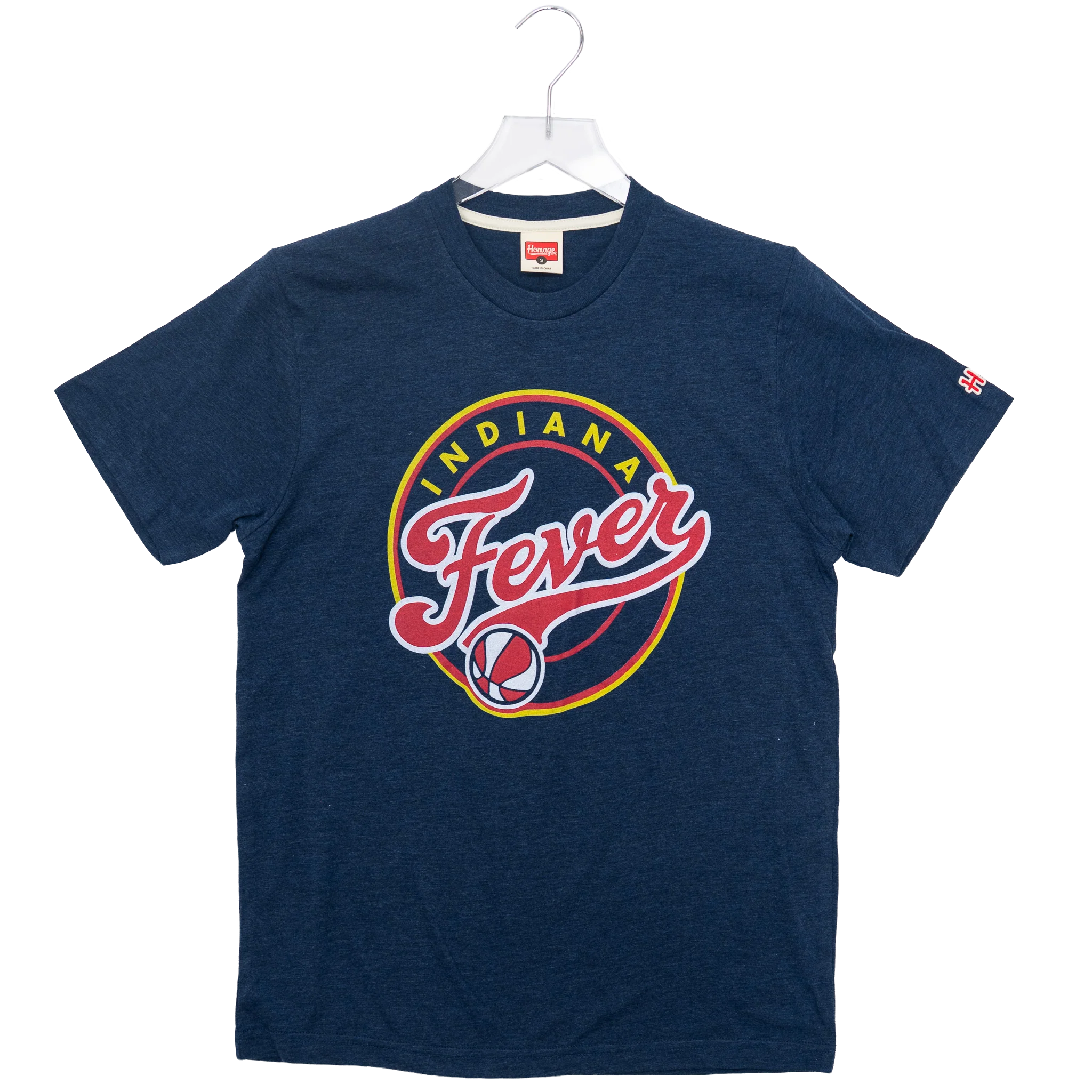 Adult Indiana Fever Primary Logo T-shirt in Navy by Homage