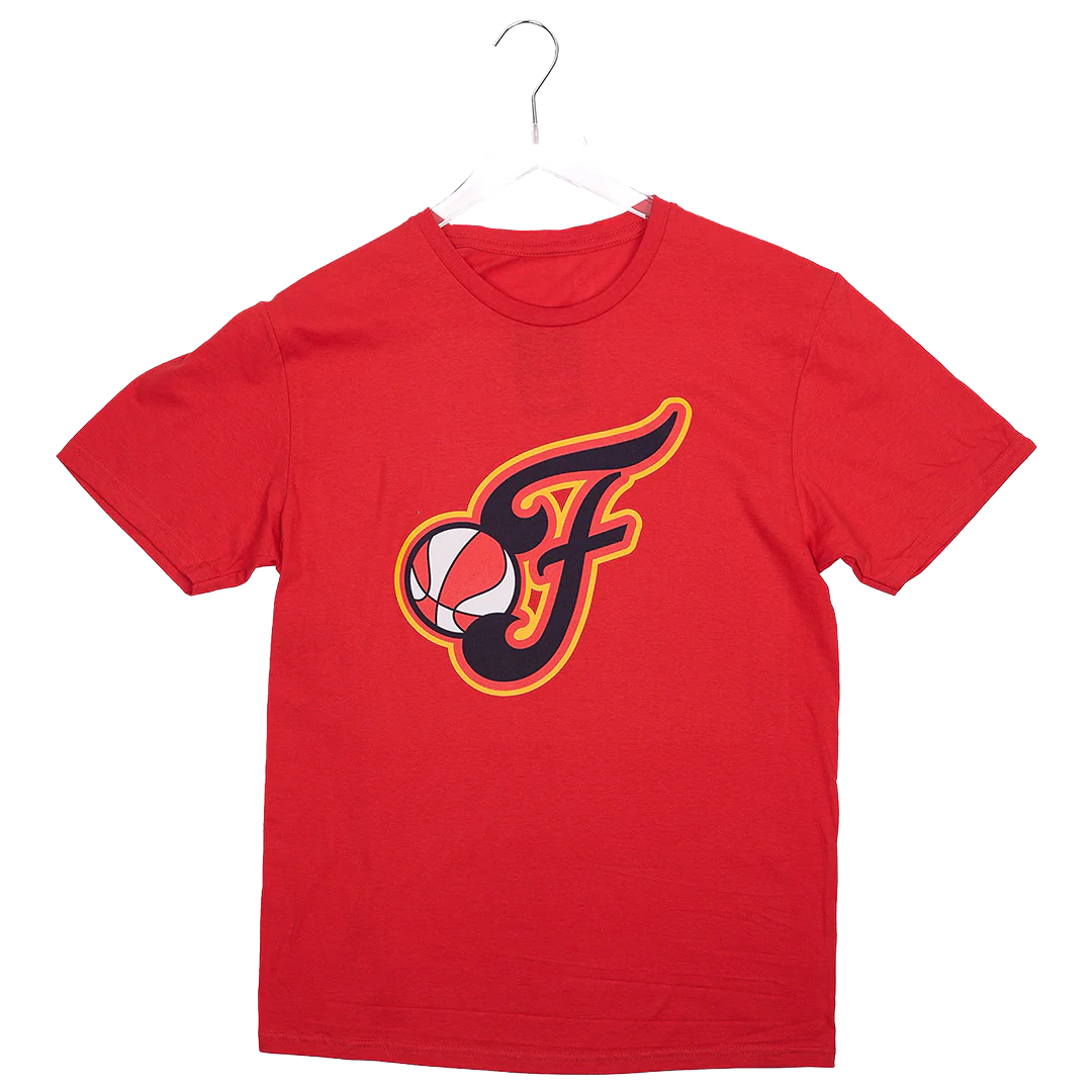 Adult Indiana Fever Secondary Logo T-shirt in Red by Fever Team Store