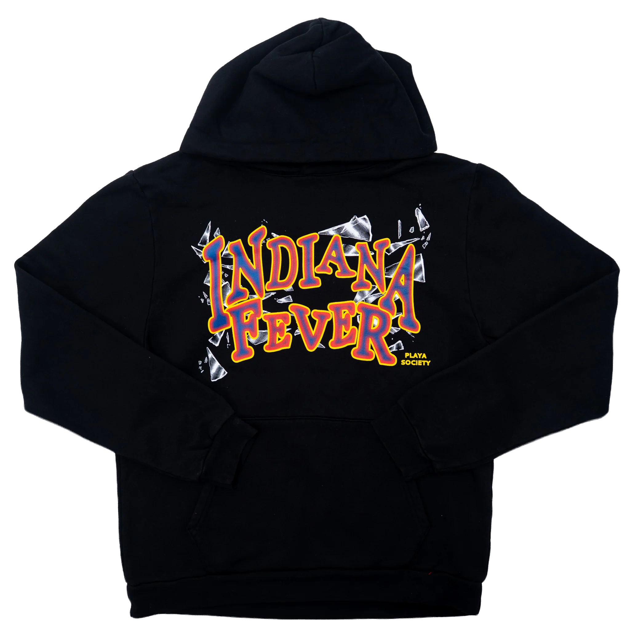 Adult Indiana Fever Shatter Hooded Fleece in Black by Playa Society