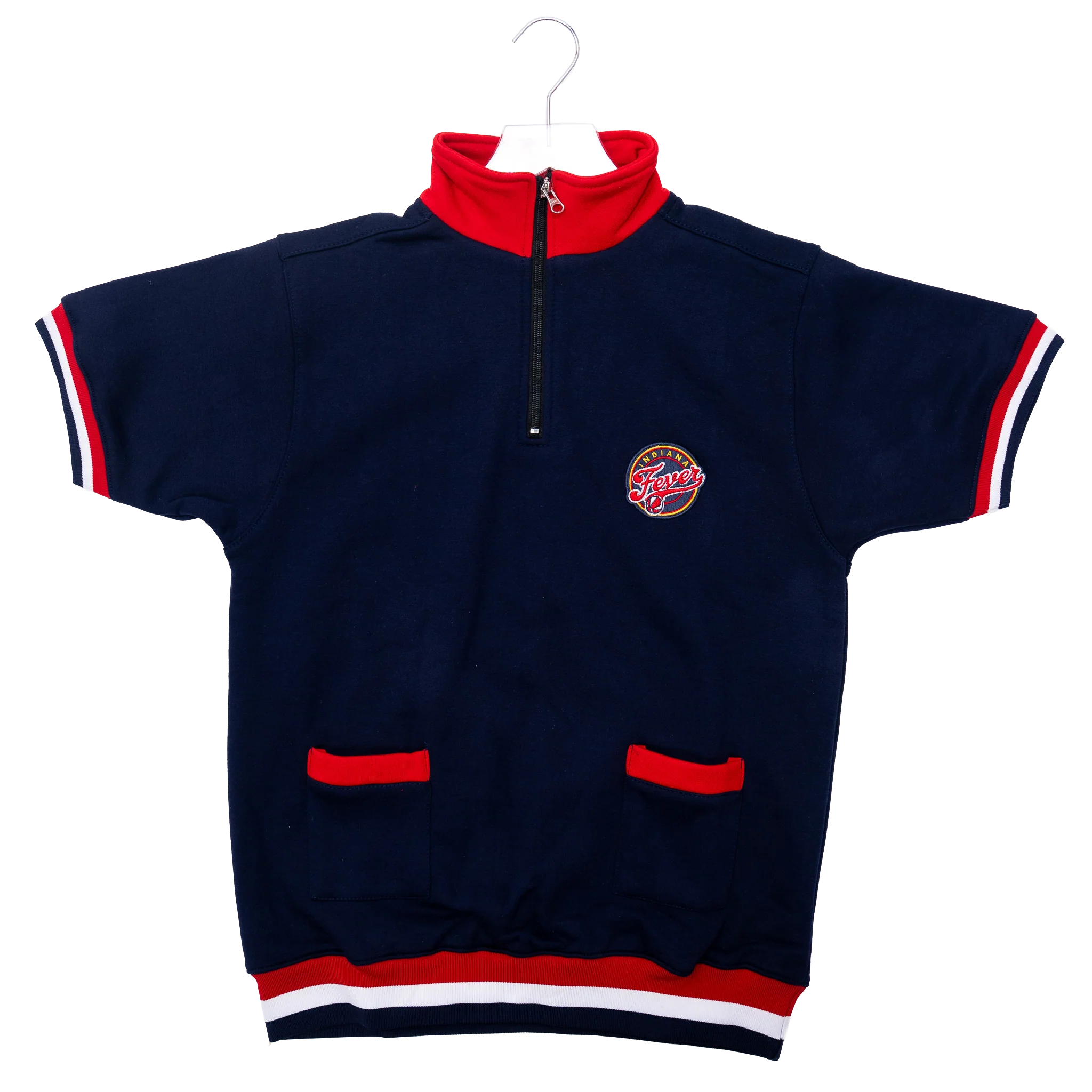 Adult Indiana Fever Short Sleeve 1/4 Zip Pullover in Navy by KUR8TED