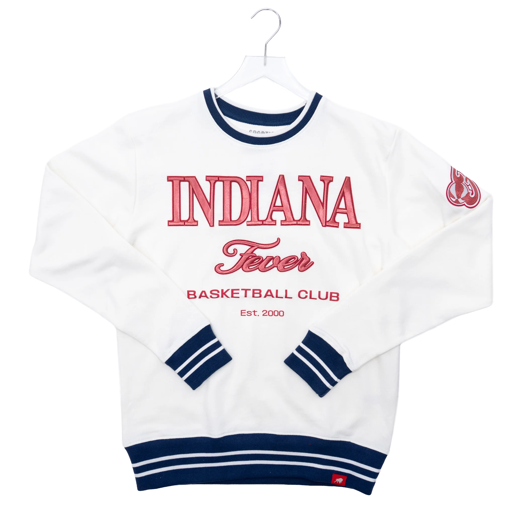 Adult Indiana Fever Wilson Crewneck Sweatshirt in White by Sportiqe