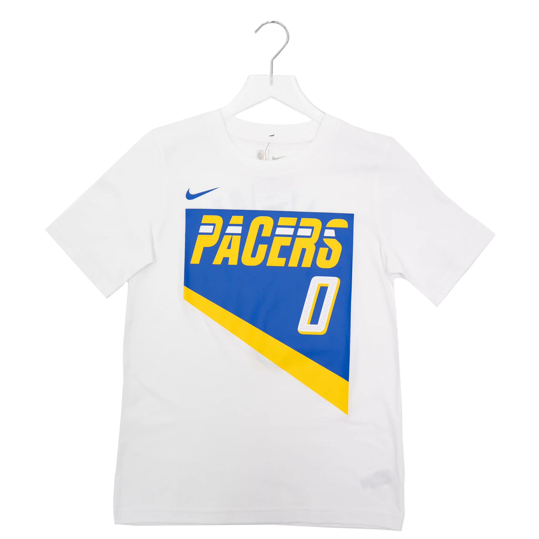 Adult Indiana Pacers 25-26' CITY EDITION #0 Tyrese Haliburton Name and Number T-shirt in White by Nike - Image 2