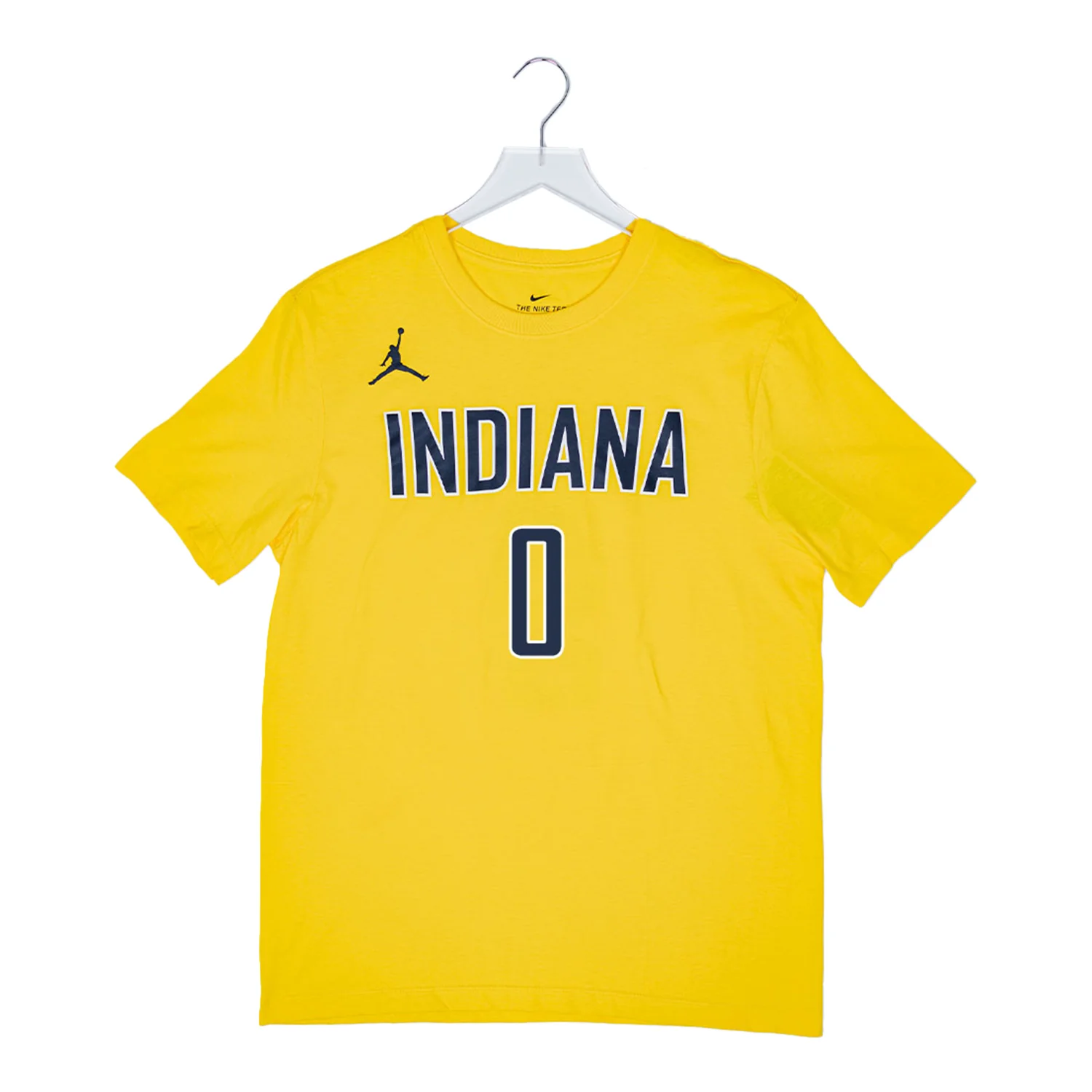 Adult Indiana Pacers #0 Tyrese Haliburton Statement Name and Number T-shirt by Jordan - Image 2