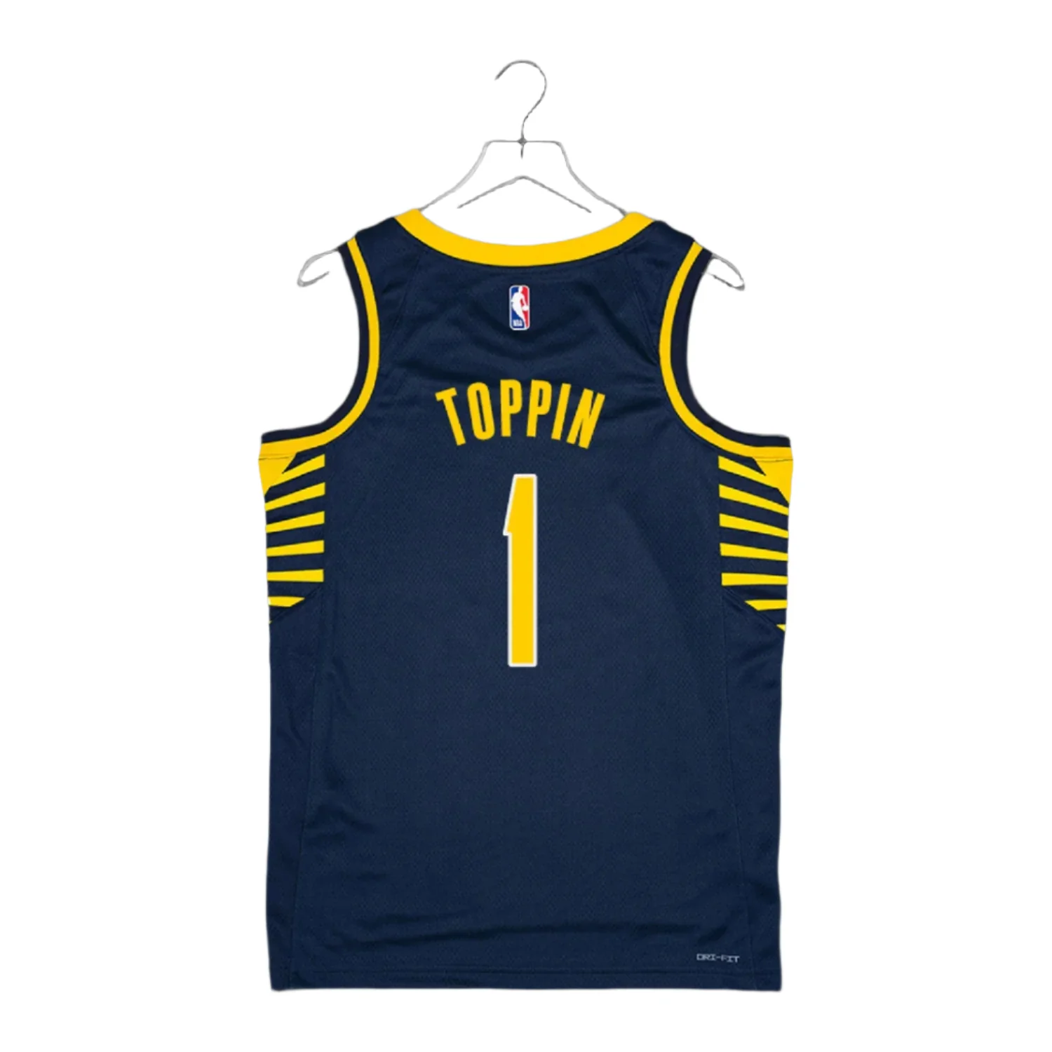 Adult Indiana Pacers #1 Obi Toppin Icon Swingman Jersey in Navy by Nike