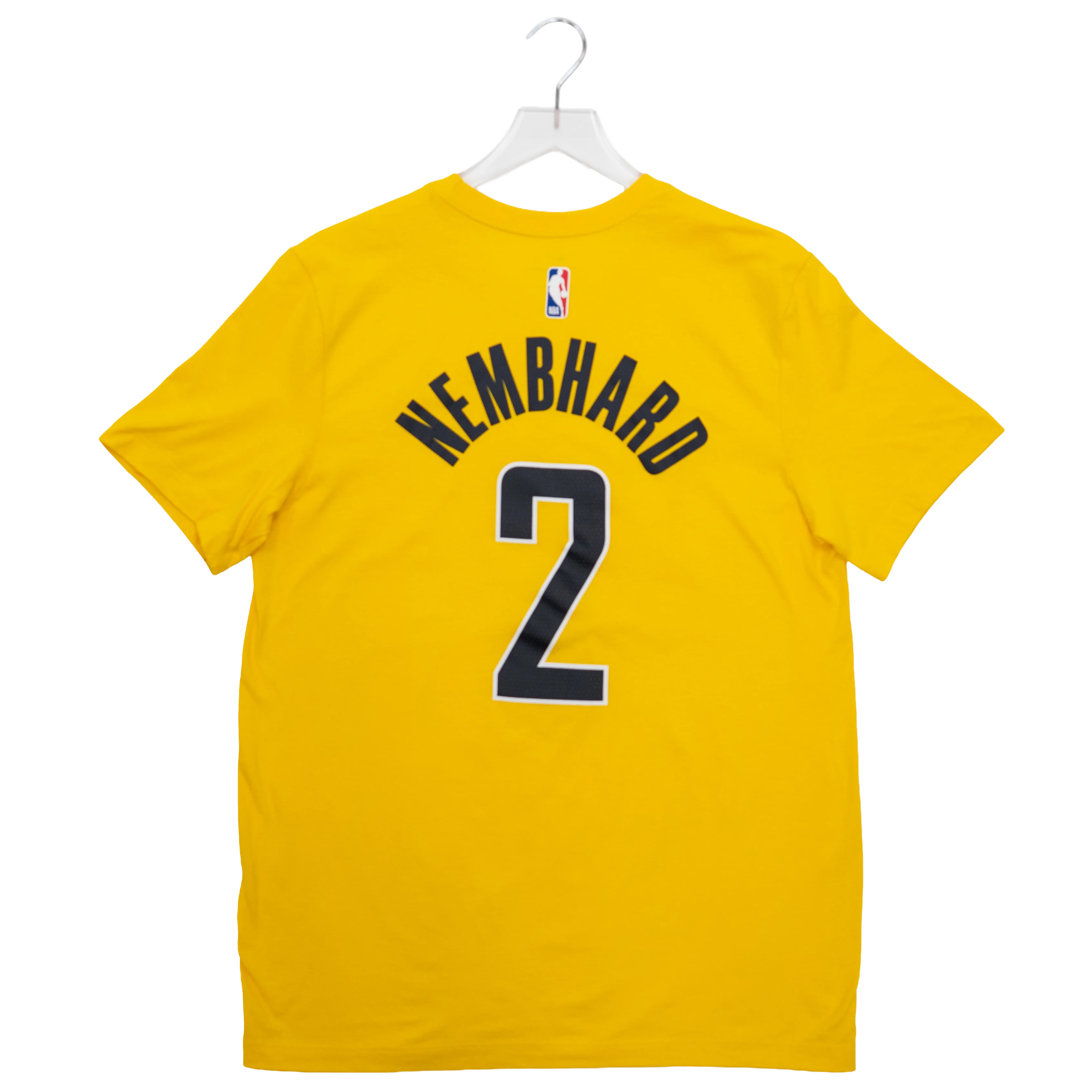 Adult Indiana Pacers #2 Andrew Nembhard Statement Name and Number T-shirt in Gold by Jordan