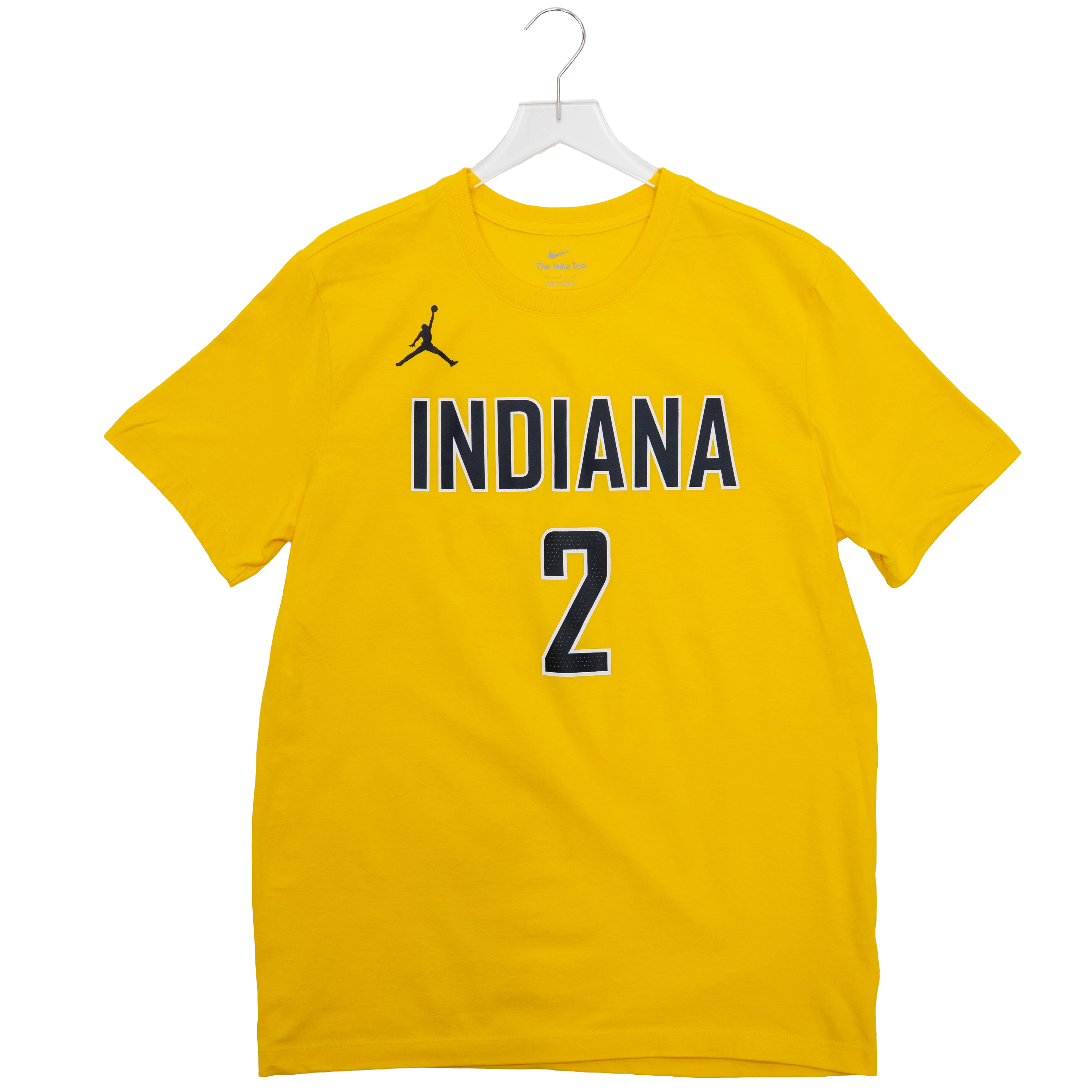 Adult Indiana Pacers #2 Andrew Nembhard Statement Name and Number T-shirt in Gold by Jordan - Image 2