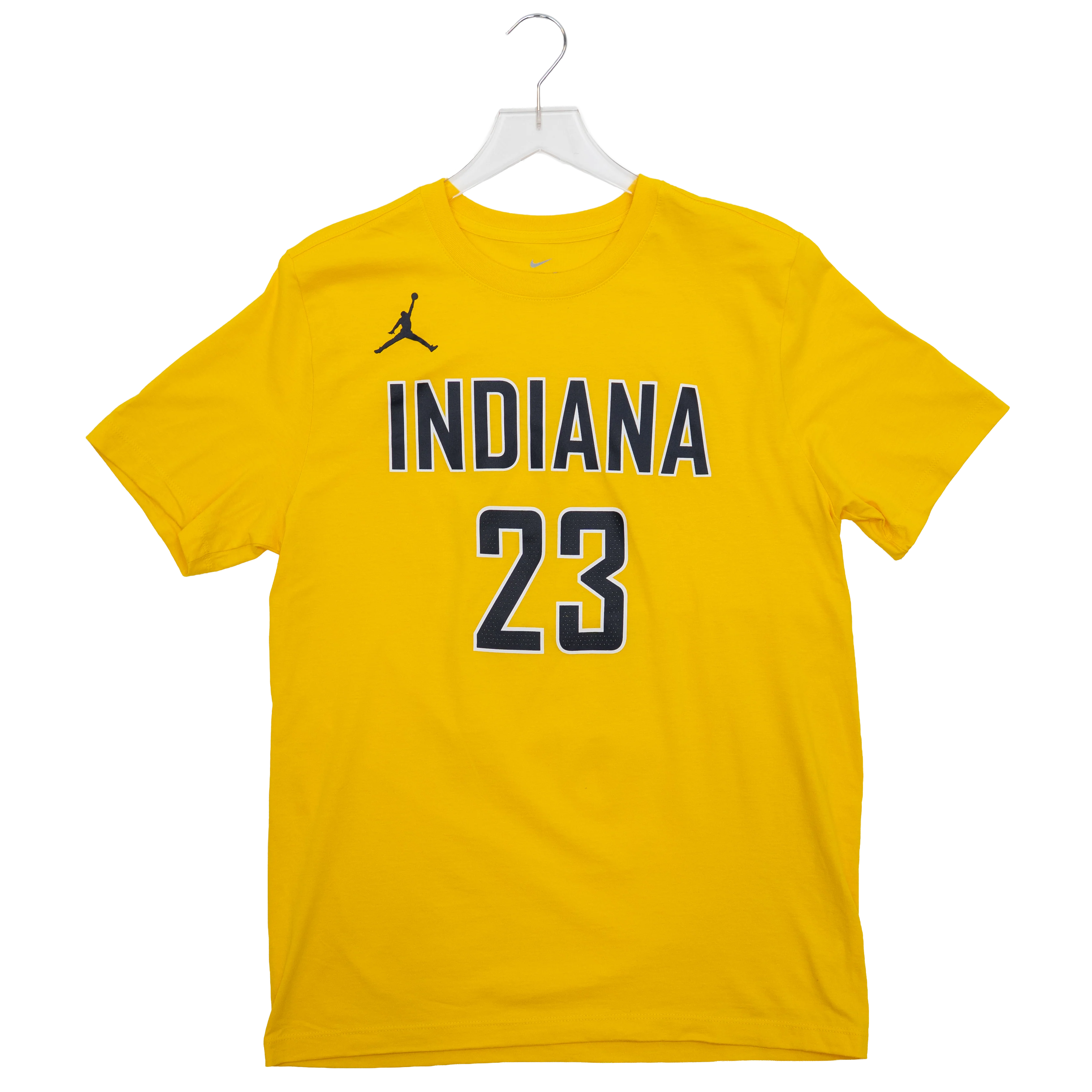 Adult Indiana Pacers 23 Aaron Nesmith Statement Name and Number T-shirt in Gold by Jordan - Image 2