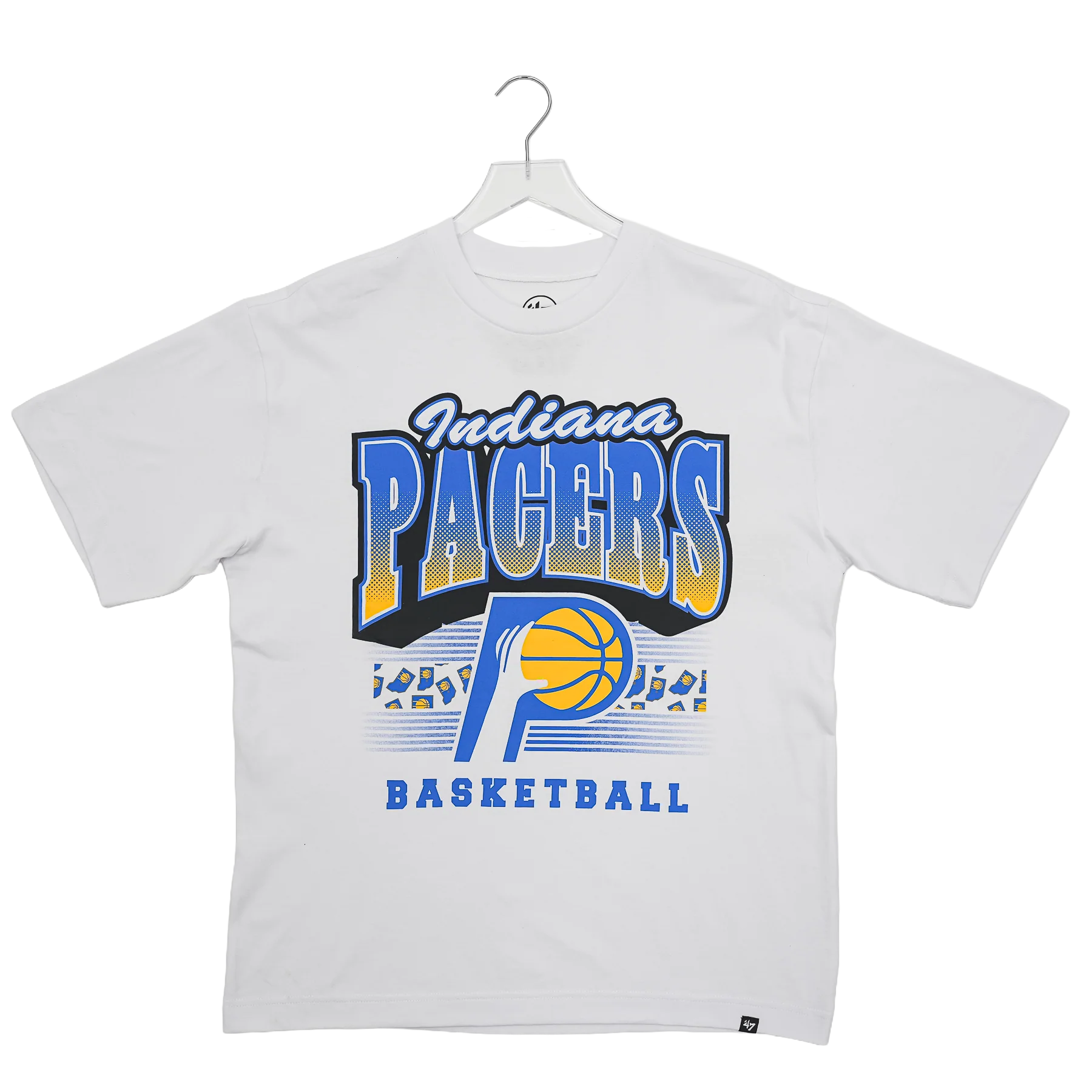 Adult Indiana Pacers 25-26' CITY EDITION Hand Check Foundation T-shirt in White by '47