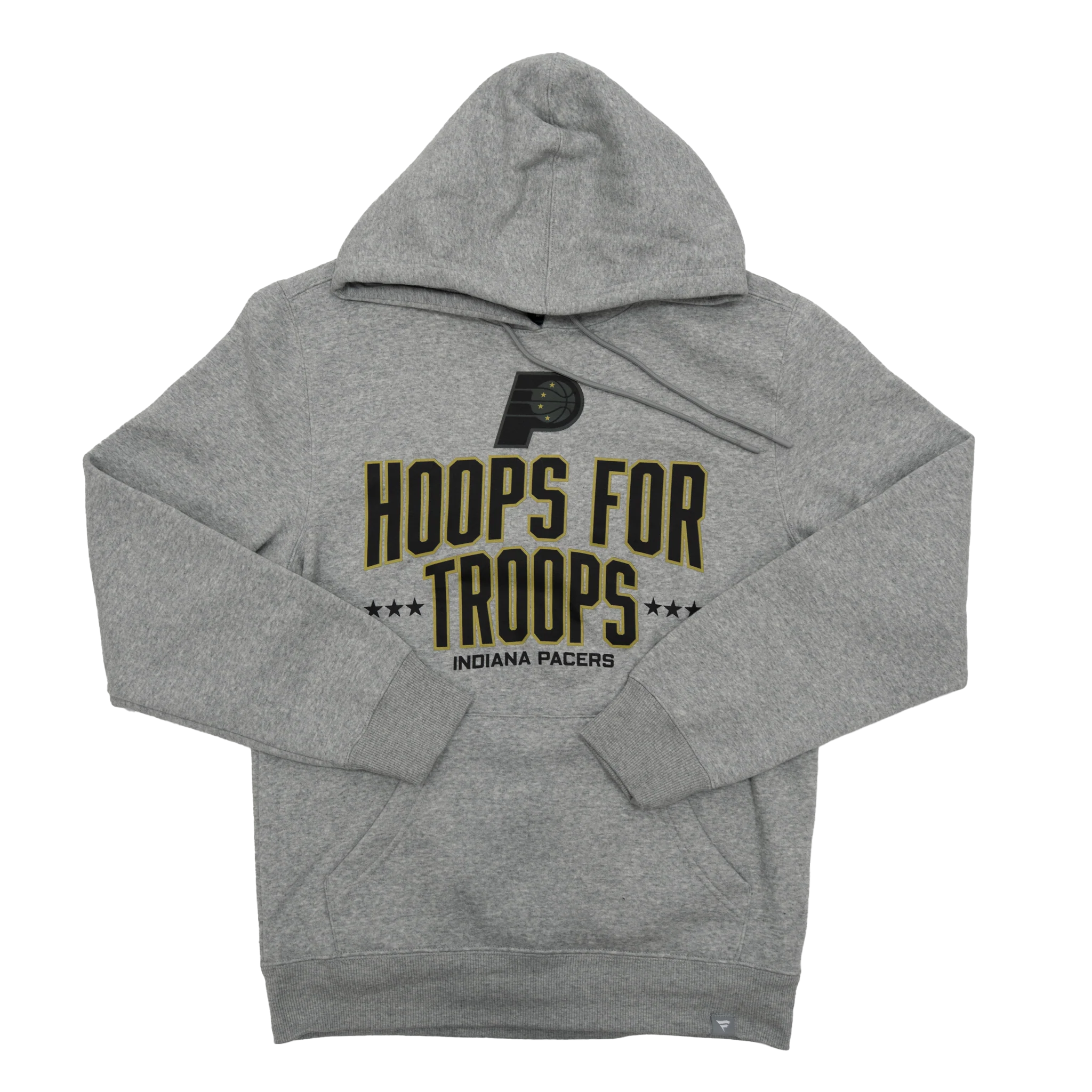Adult Indiana Pacers 25-26' Hoops For Troops Hooded Sweatshirt in Grey by Fanatics