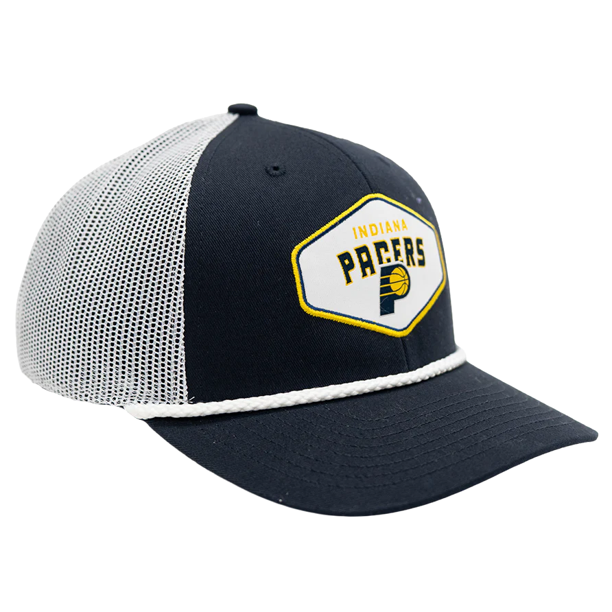 Adult Indiana Pacers Ace Out Trucker Hat in Navy by '47 - Image 2