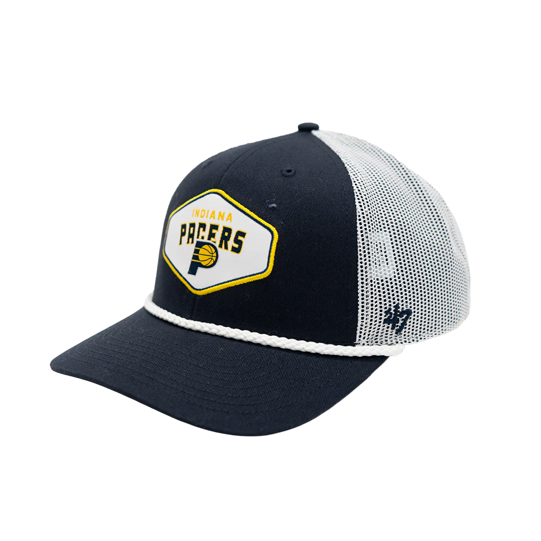 Adult Indiana Pacers Ace Out Trucker Hat in Navy by '47 - Image 3