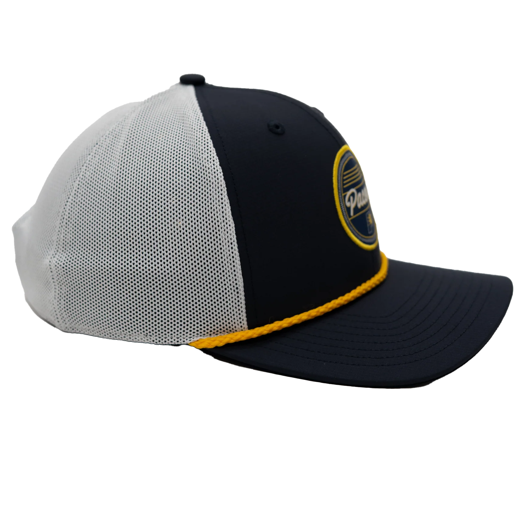 Adult Indiana Pacers BRR Fairway Trucker Hat in Navy by '47 - Image 2