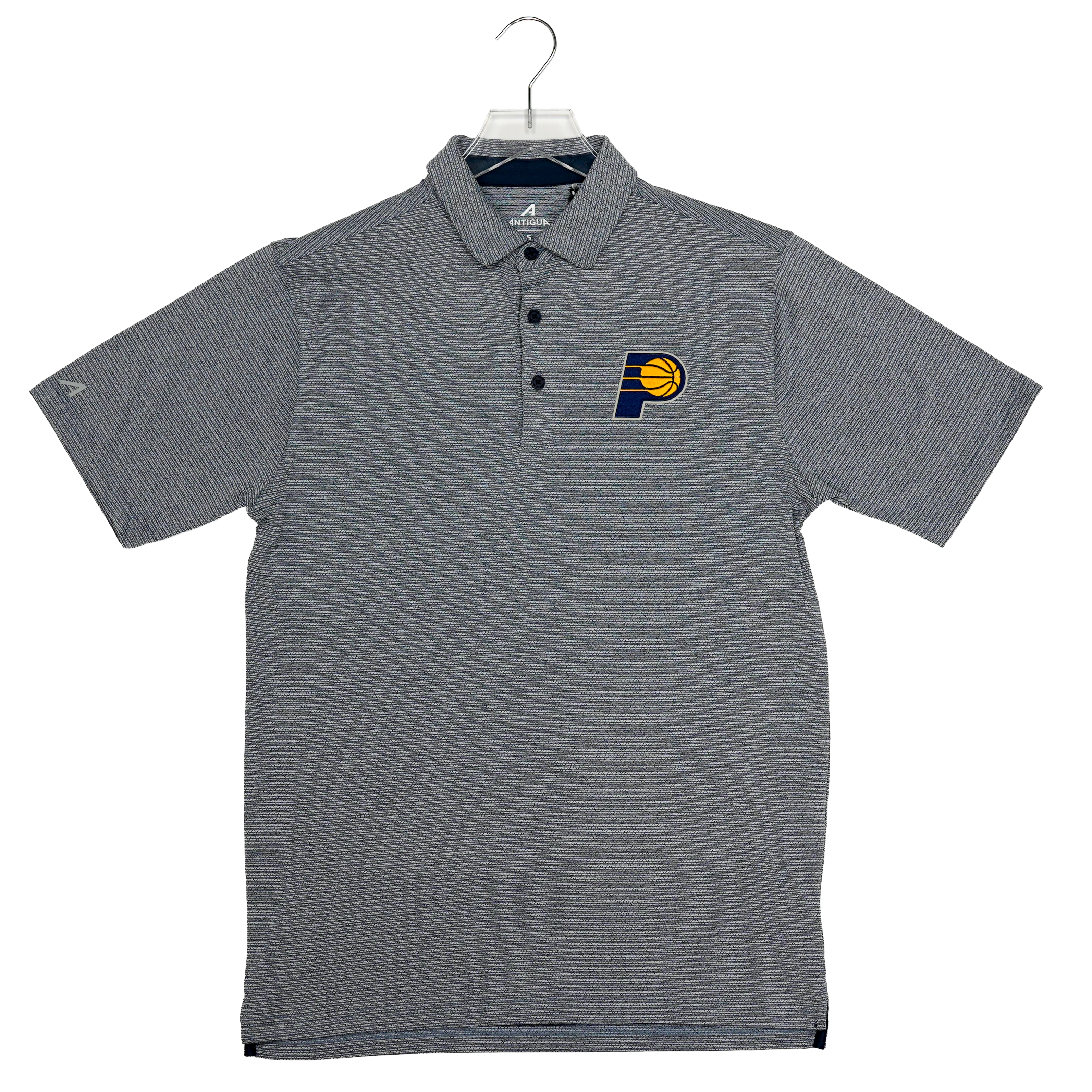 Adult Indiana Pacers Changeover Polo Shirt in Grey by Antigua