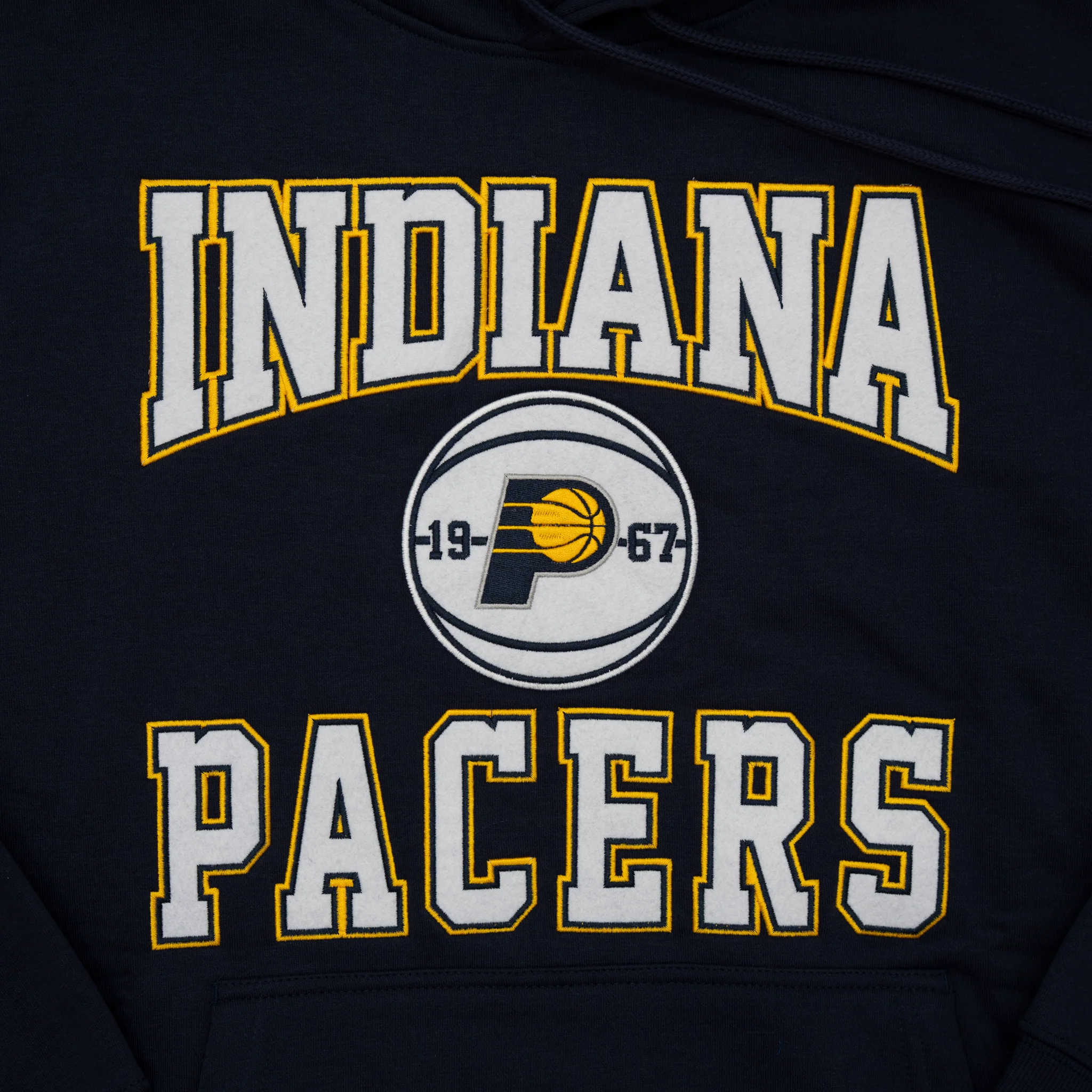 Adult Indiana Pacers Checkerboard Hooded Sweatshirt in Navy by Pacers Team Store - Image 2
