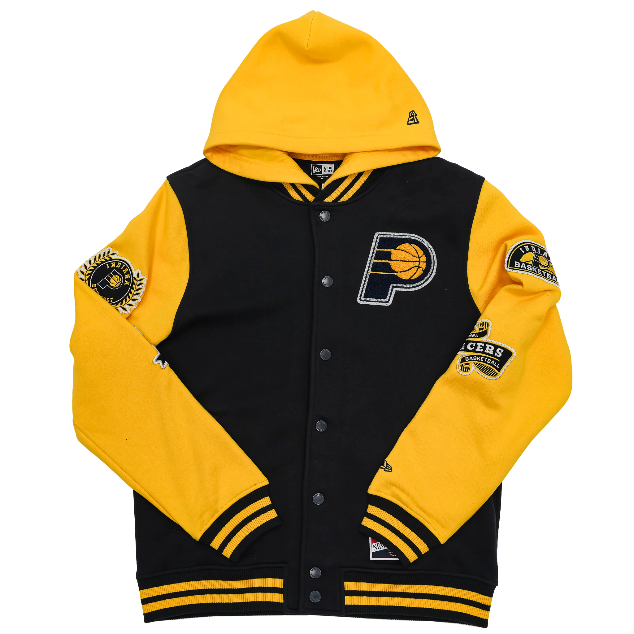 Adult Indiana Pacers Chenille Patch Full-Zip Jacket in Navy by New Era