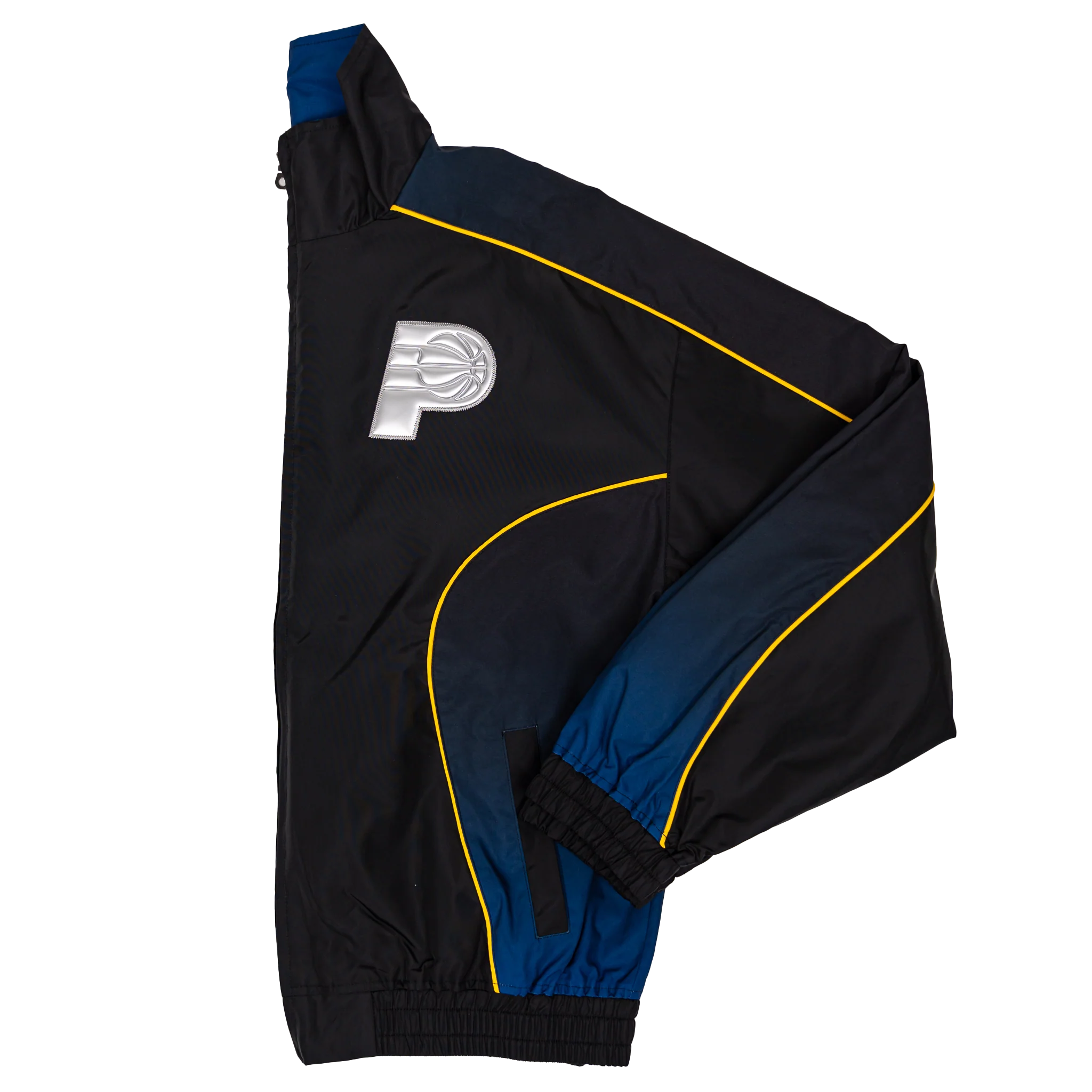 Adult Indiana Pacers Chrome Full-Zip Windbreaker in Navy by Authmade - Image 4