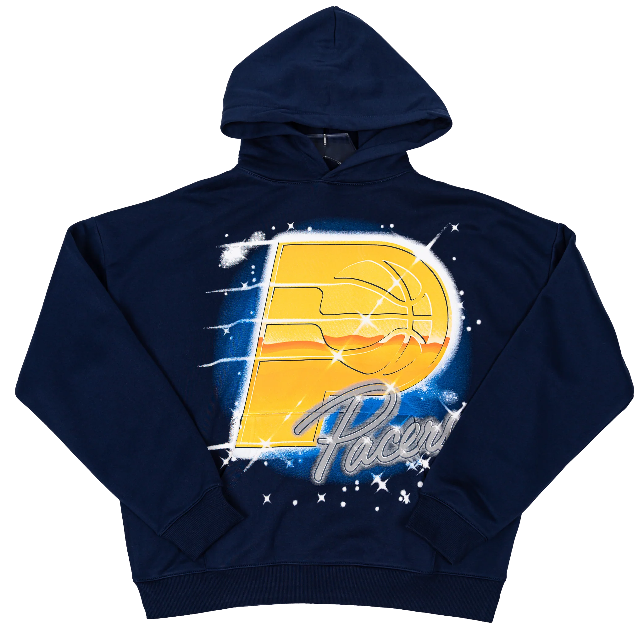 Adult Indiana Pacers Chrome Logo Hooded Sweatshirt in Navy by Authmade