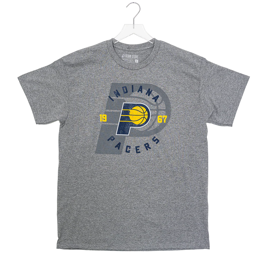 Adult Indiana Pacers Classic Logo T-shirt in Grey by Pacers Team Store