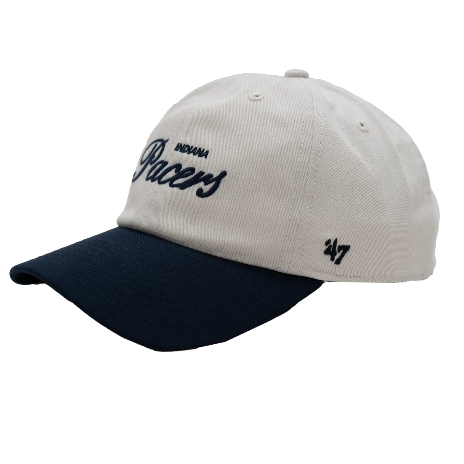 Adult Indiana Pacers Foundational Clean Up Hat in Navy by '47 - Image 3