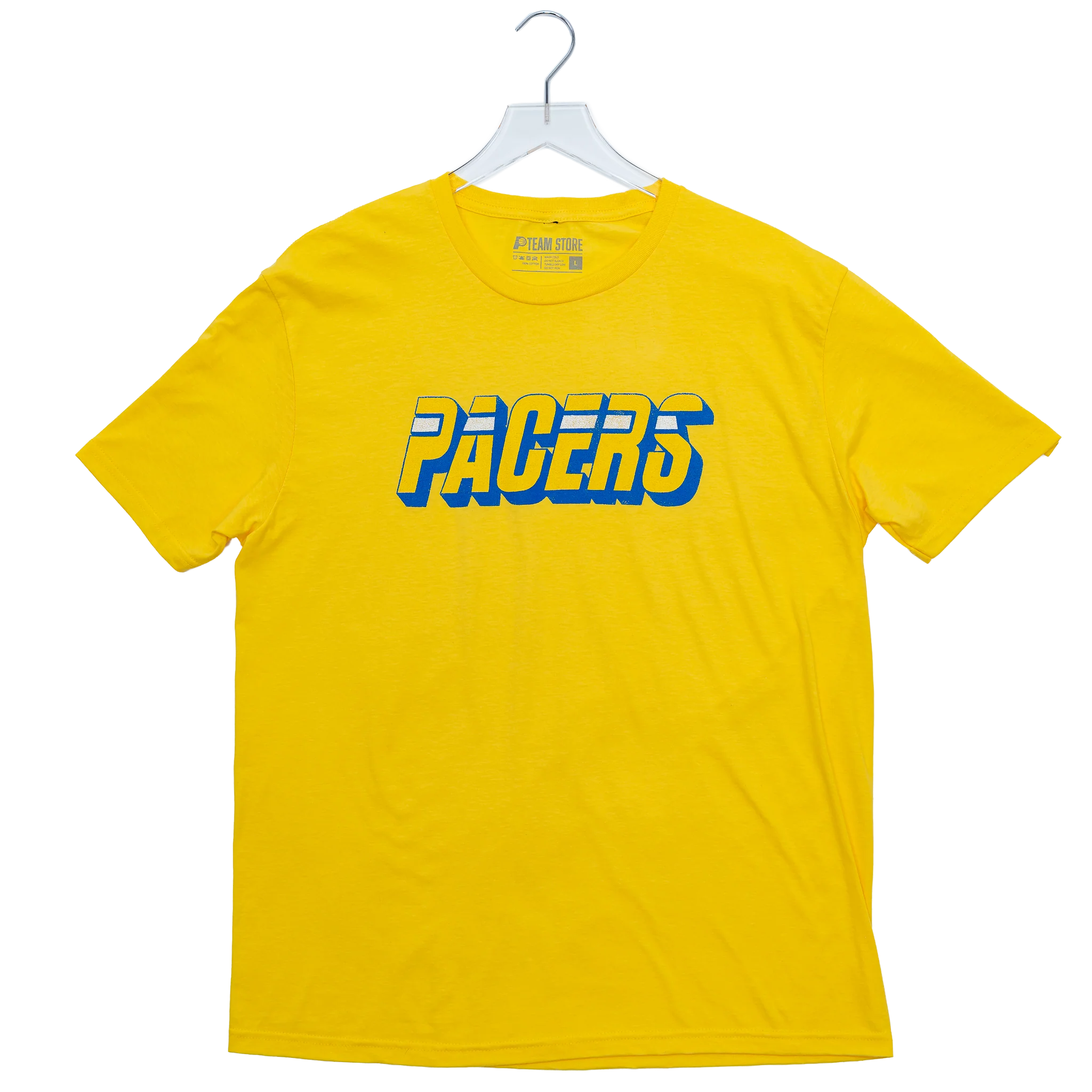 Adult Indiana Pacers Hardwood Classics Wordmark T-shirt in Gold by Pacers Team Store
