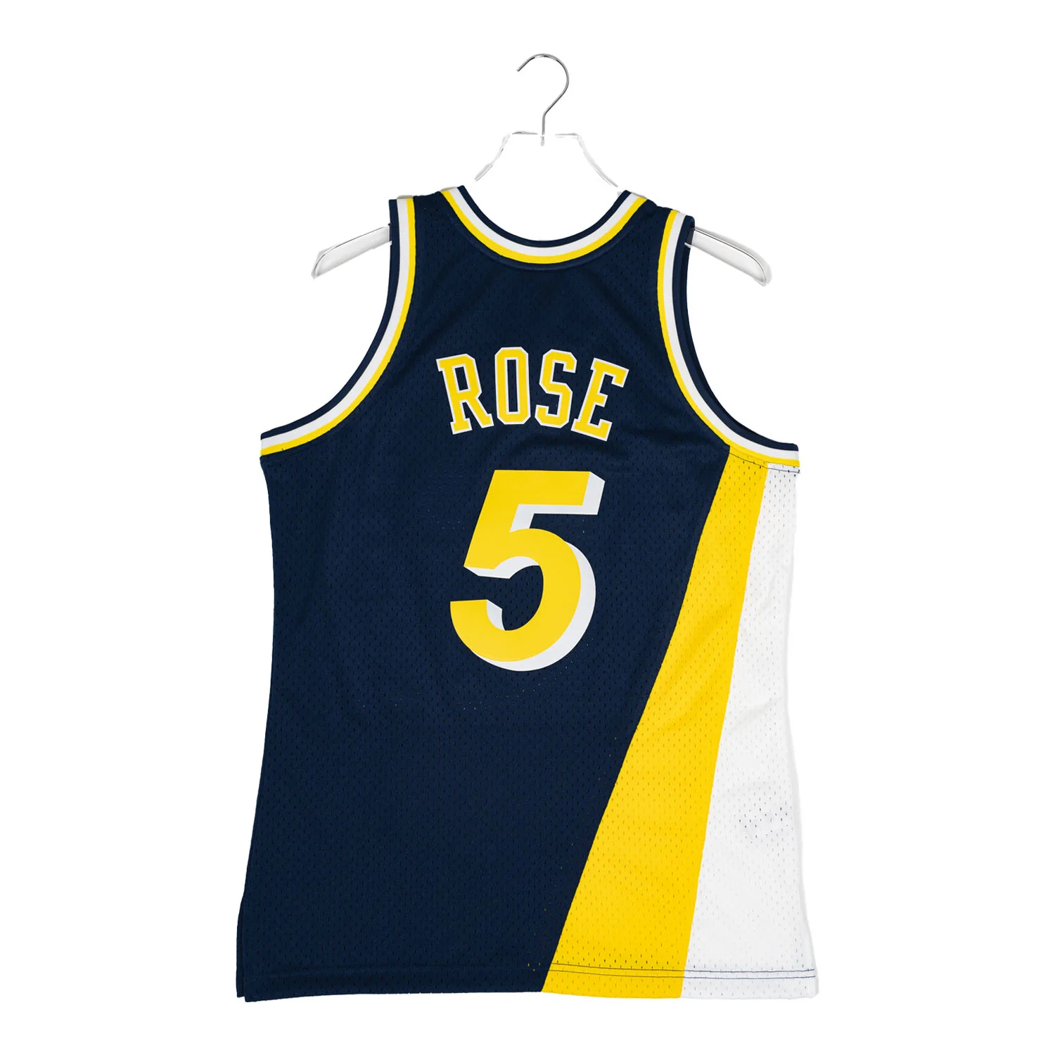Adult Indiana Pacers #5 Jalen Rose Flo-Jo Hardwood Classic Jersey by Mitchell & Ness