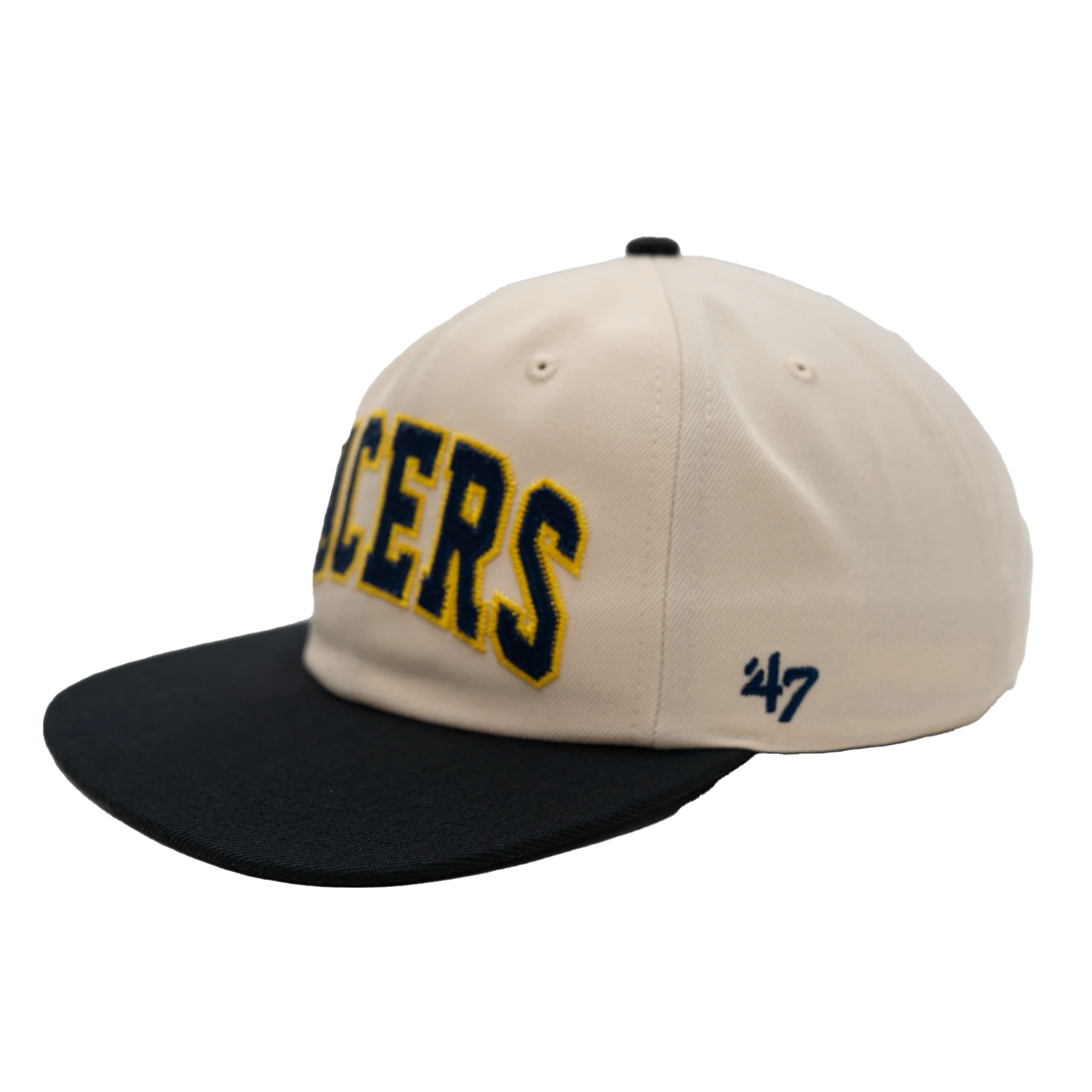Adult Indiana Pacers Off Hand Captain Hat in White by '47 - Image 3
