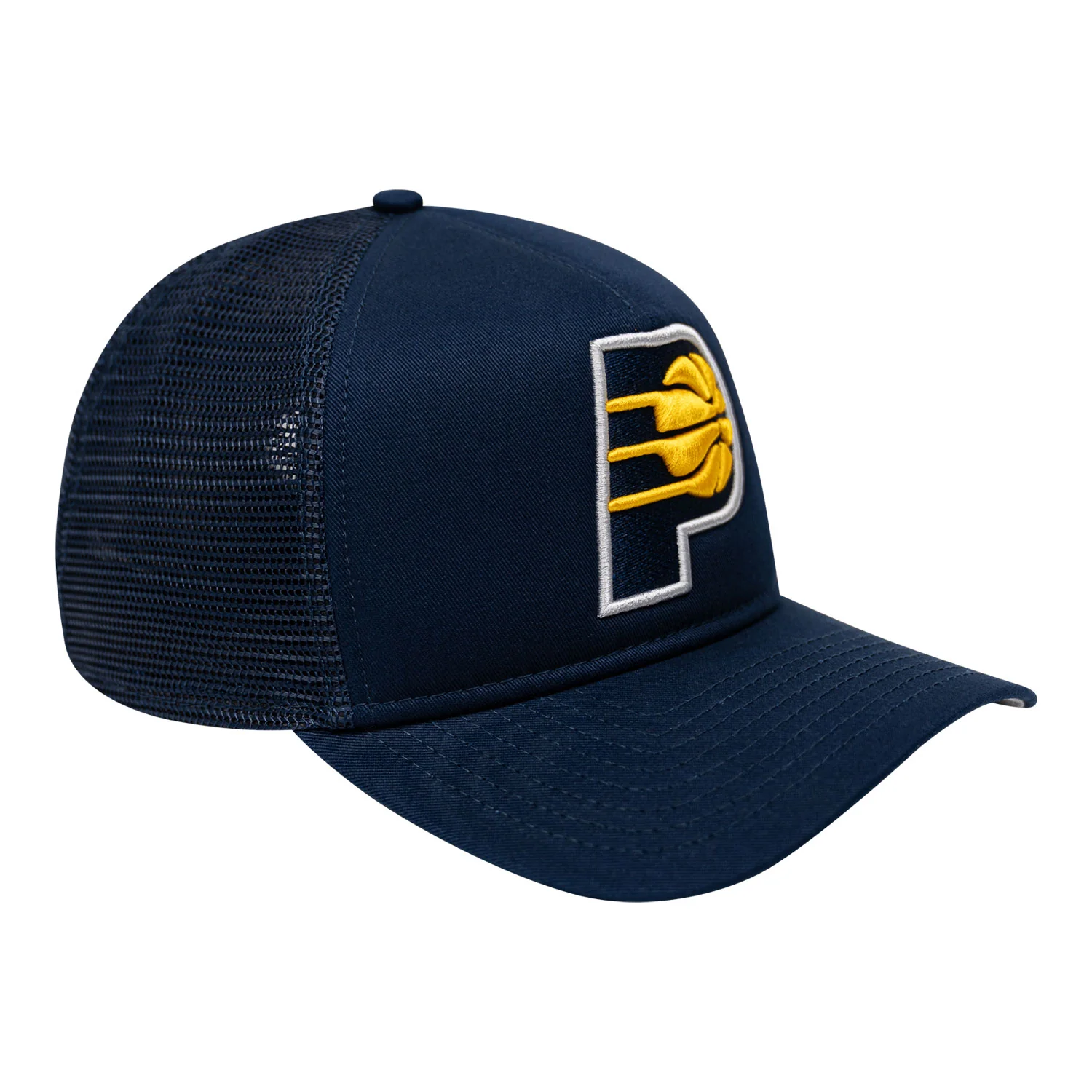 Adult Indiana Pacers Primary Logo 9Forty AF Trucker Hat in Navy by New Era - Image 3