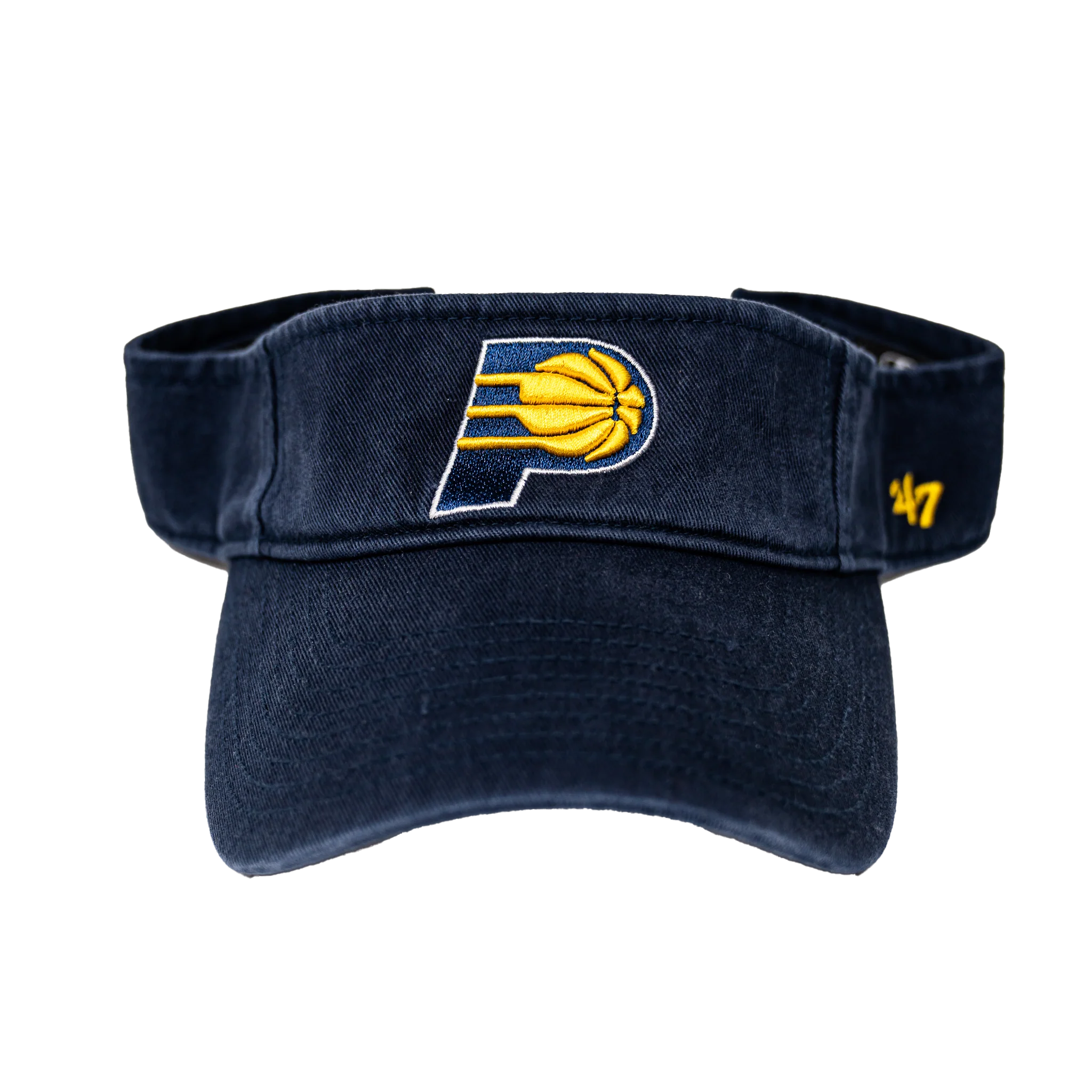 Adult Indiana Pacers Primary Logo Clean Up Visor in Navy by '47 - Image 3