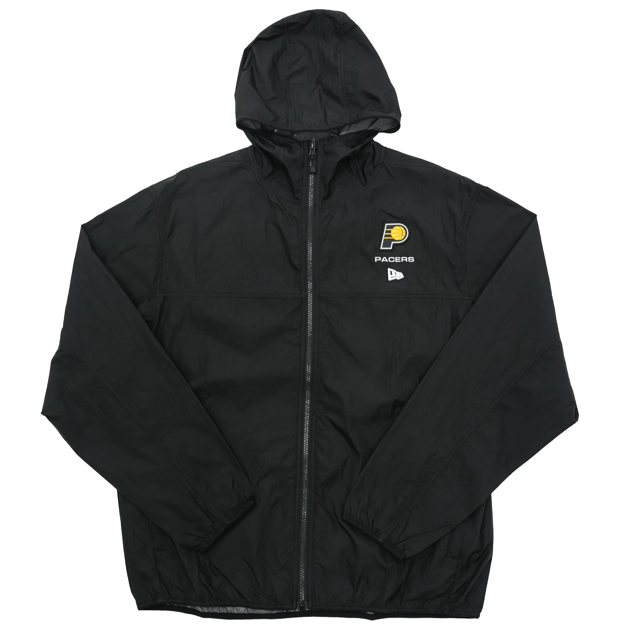 Adult Indiana Pacers Primary Logo Essentials Full-Zip Jacket in Black by New Era