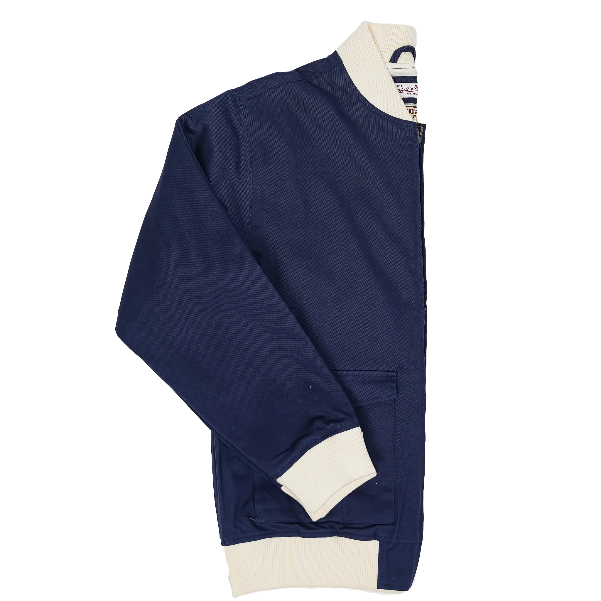 Adult Indiana Pacers Replay Cotton Twill Jacket in Navy by Mitchell & Ness - Image 3