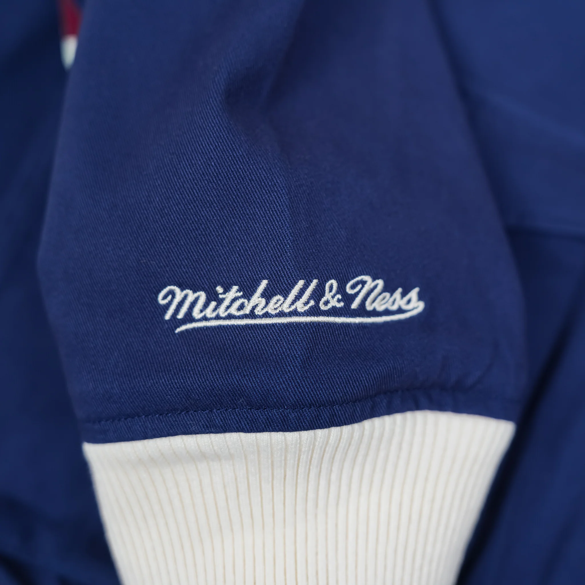 Adult Indiana Pacers Replay Cotton Twill Jacket in Navy by Mitchell & Ness - Image 5