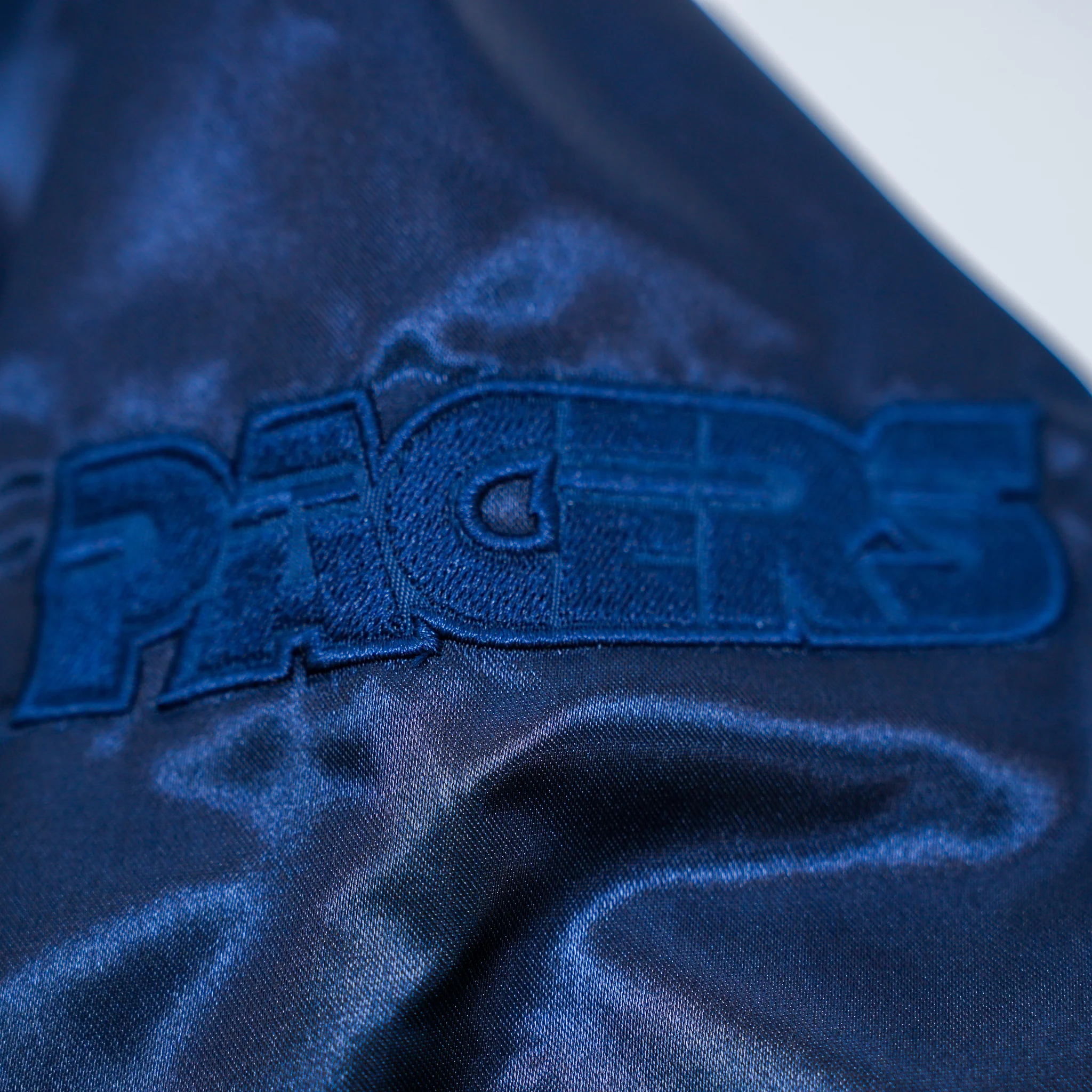 Adult Indiana Pacers Satin Coaches Hooded Jacket in Navy by Mitchell & Ness - Image 4