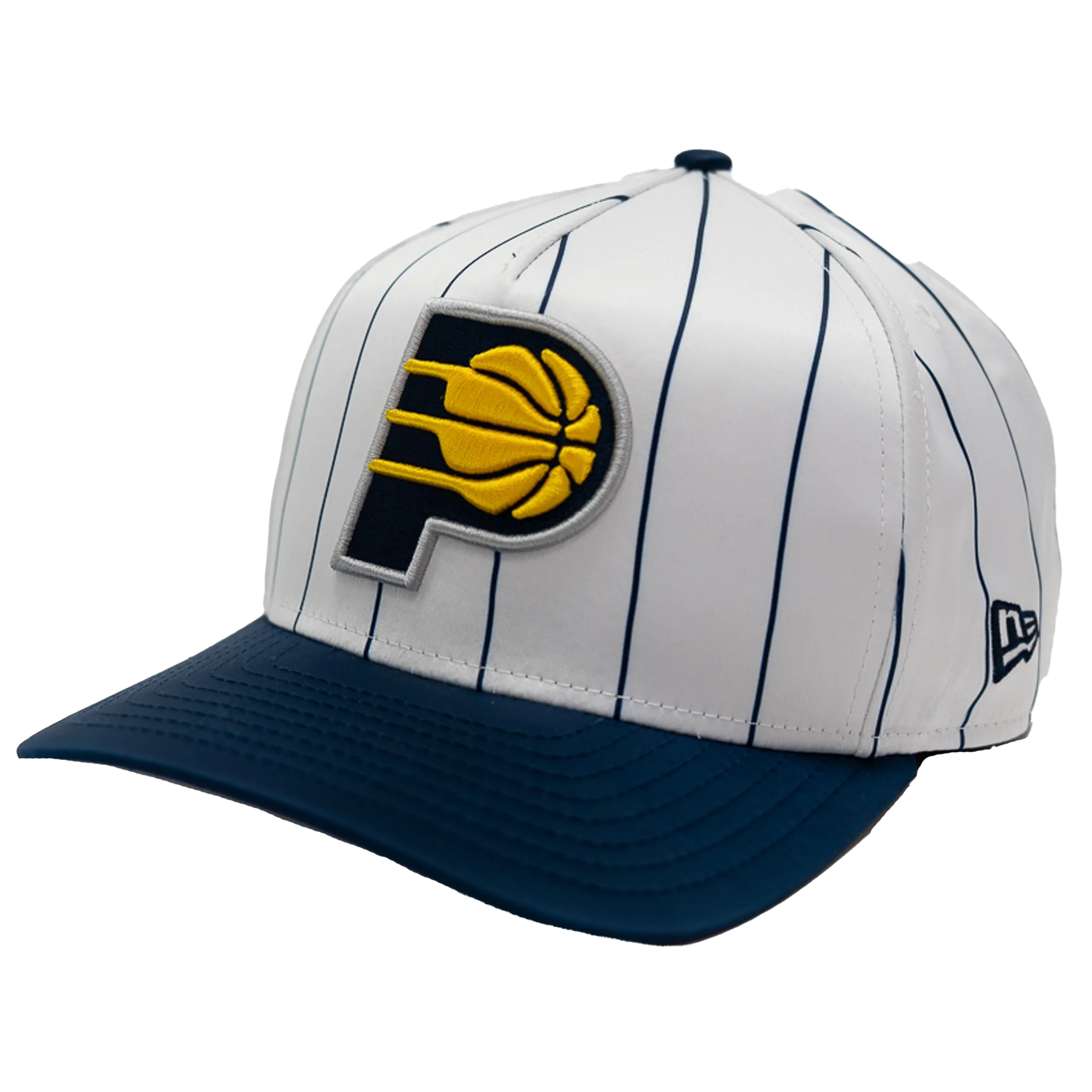 Adult Indiana Pacers Satin Pinstripe 9Fifty Hat in White by New Era - Image 3