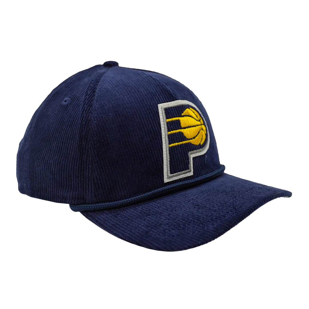 Adult Indiana Pacers Solid Corduroy AF 9Forty Hat in Navy by New Era - Image 2