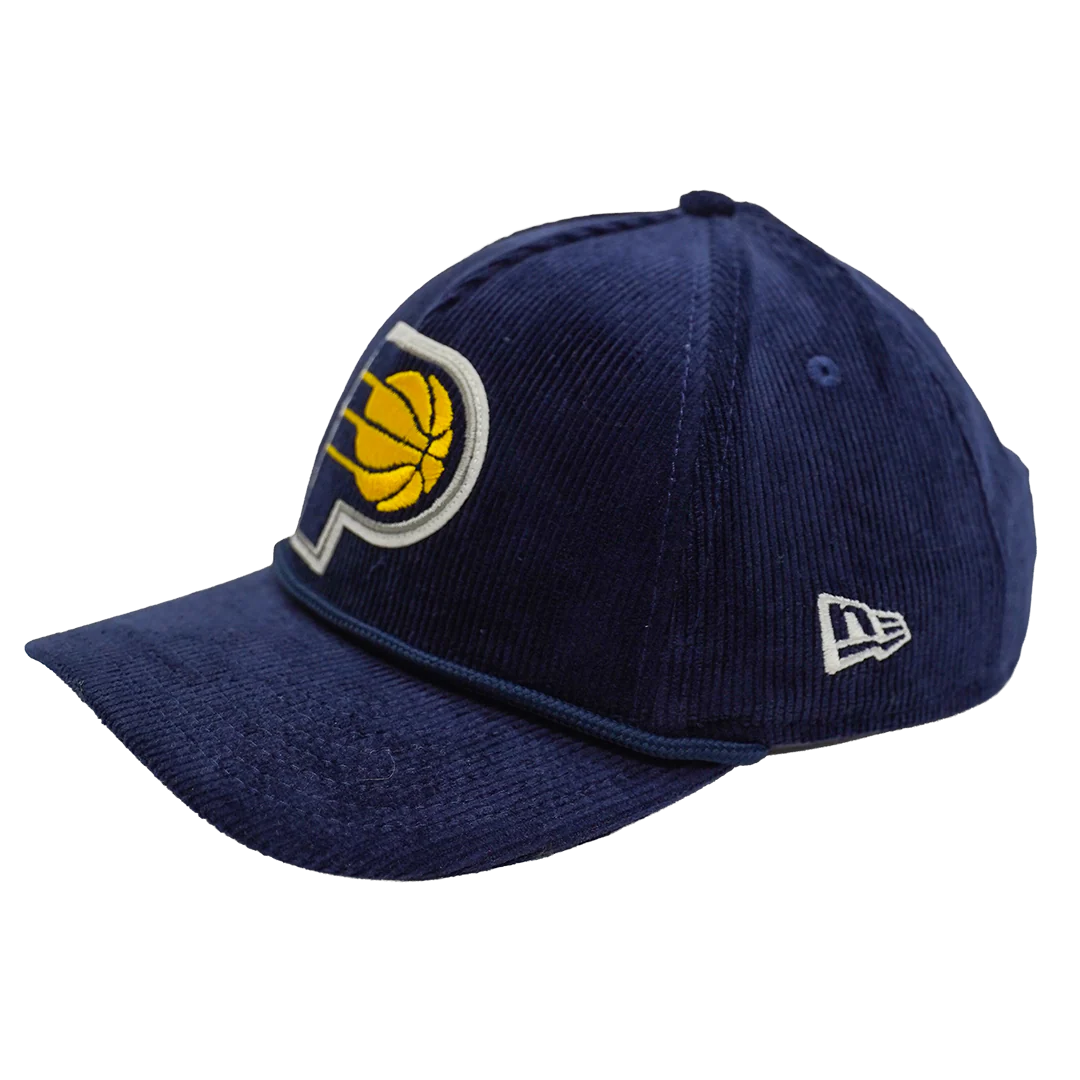 Adult Indiana Pacers Solid Corduroy AF 9Forty Hat in Navy by New Era - Image 3
