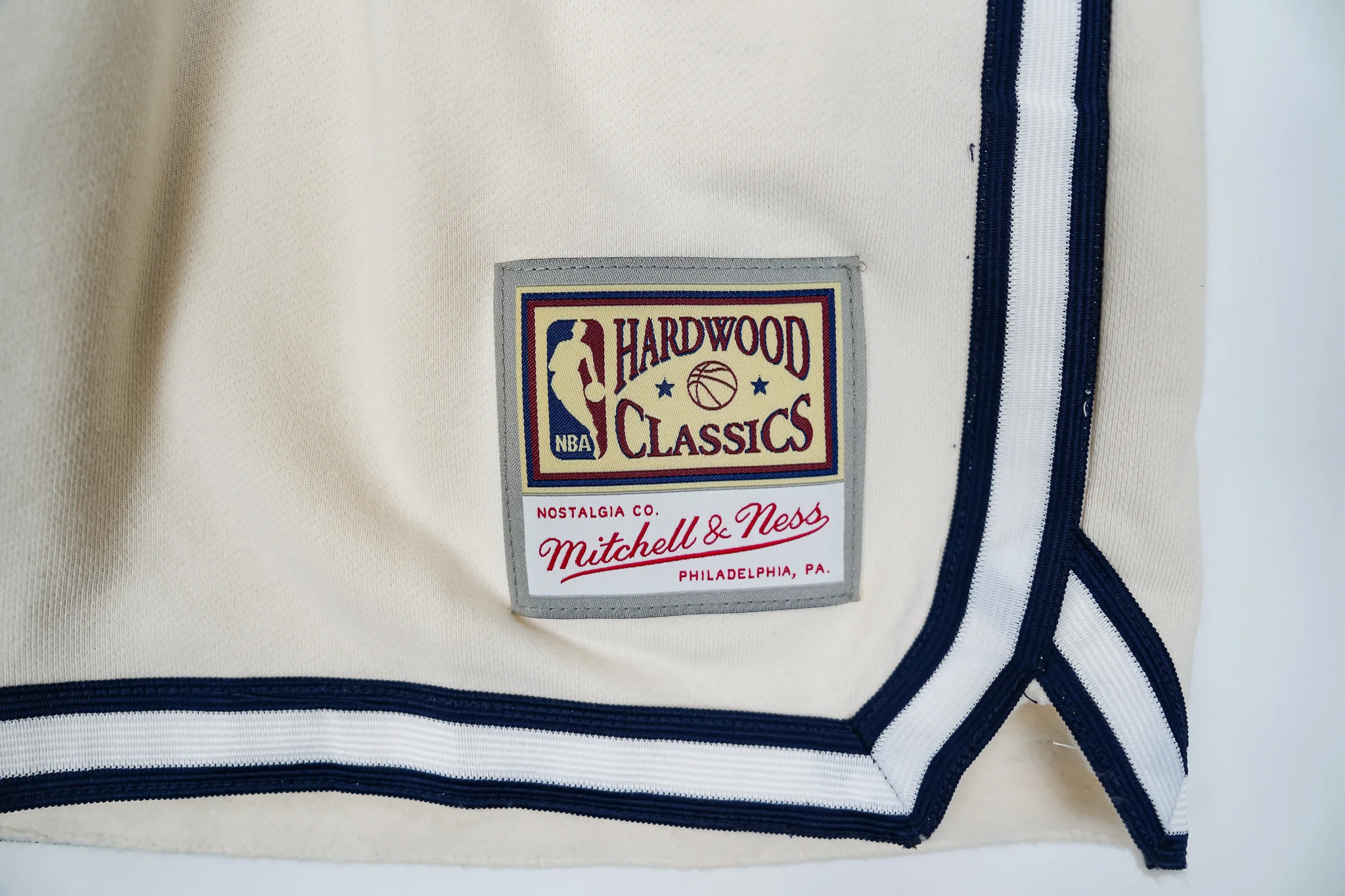 Adult Indiana Pacers Swagger Fleece Shorts in Natural by Mitchell & Ness - Image 4
