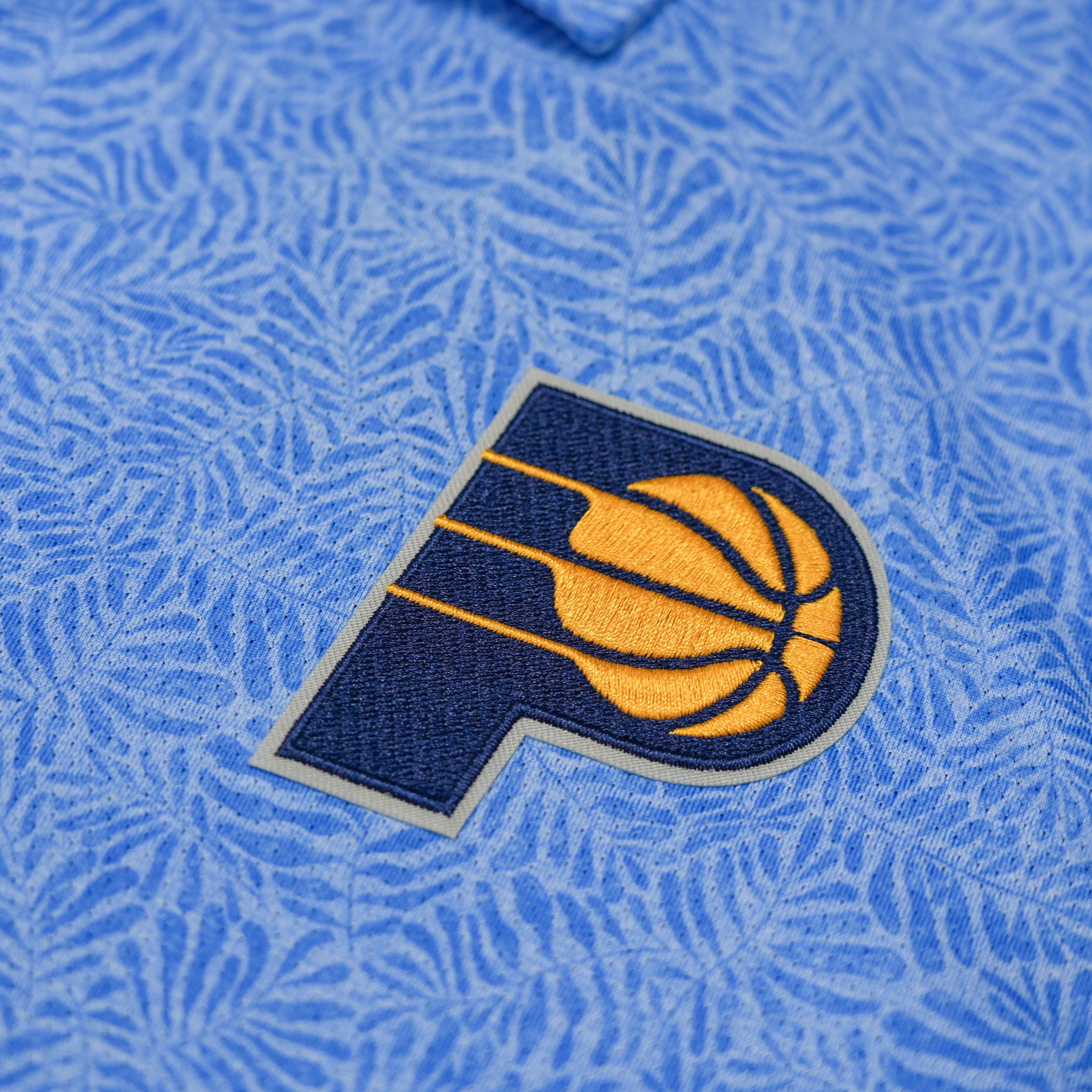 Adult Indiana Pacers Tentril Button Down Shirt in Royal by Antigua - Image 2