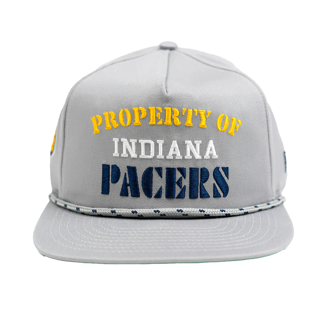 Adult Indiana Pacers Vintage Golfer Hat in Grey by New Era