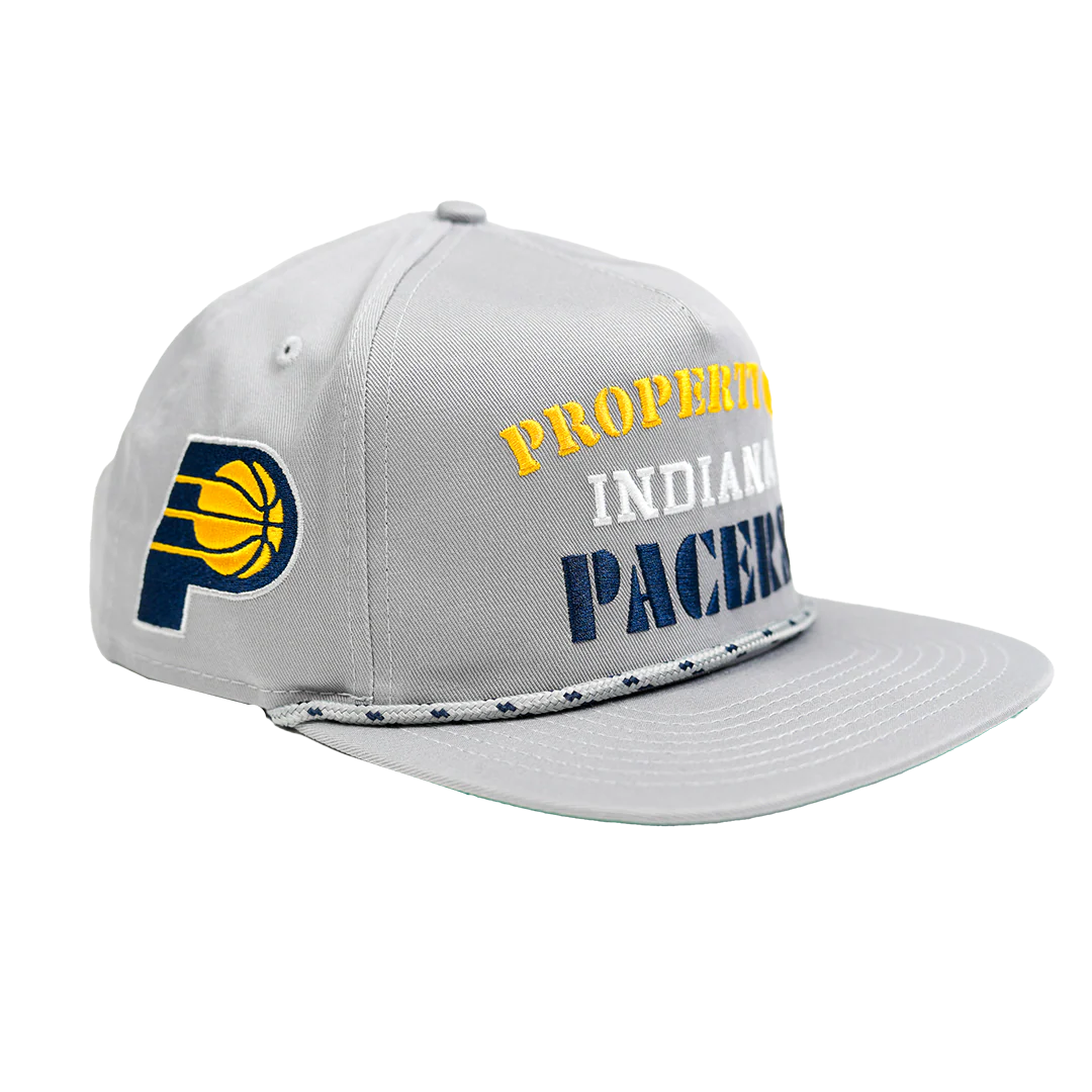 Adult Indiana Pacers Vintage Golfer Hat in Grey by New Era - Image 2