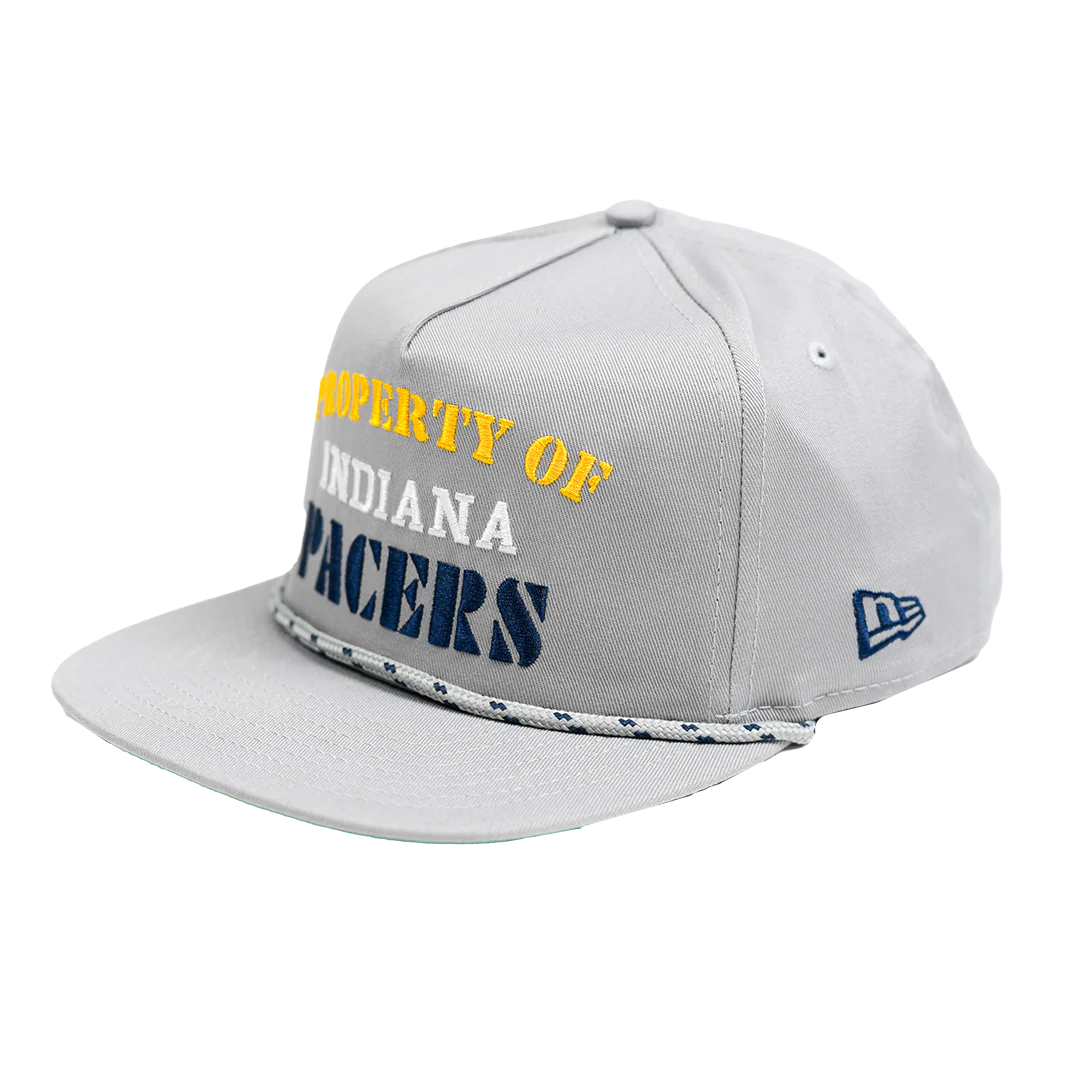 Adult Indiana Pacers Vintage Golfer Hat in Grey by New Era - Image 3