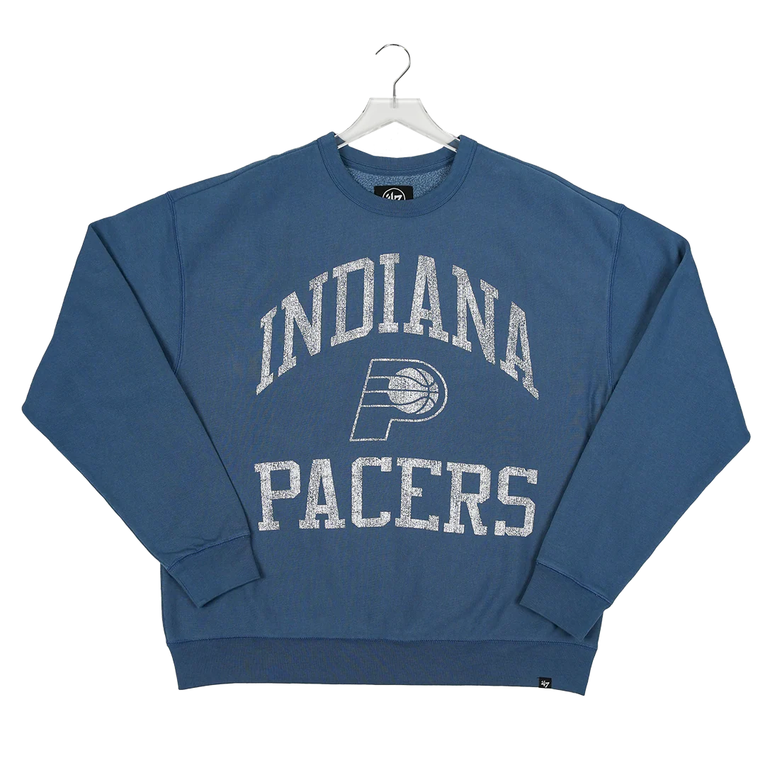 Adult Indiana Pacers Wave Rider Crew Fleece in Blue by '47