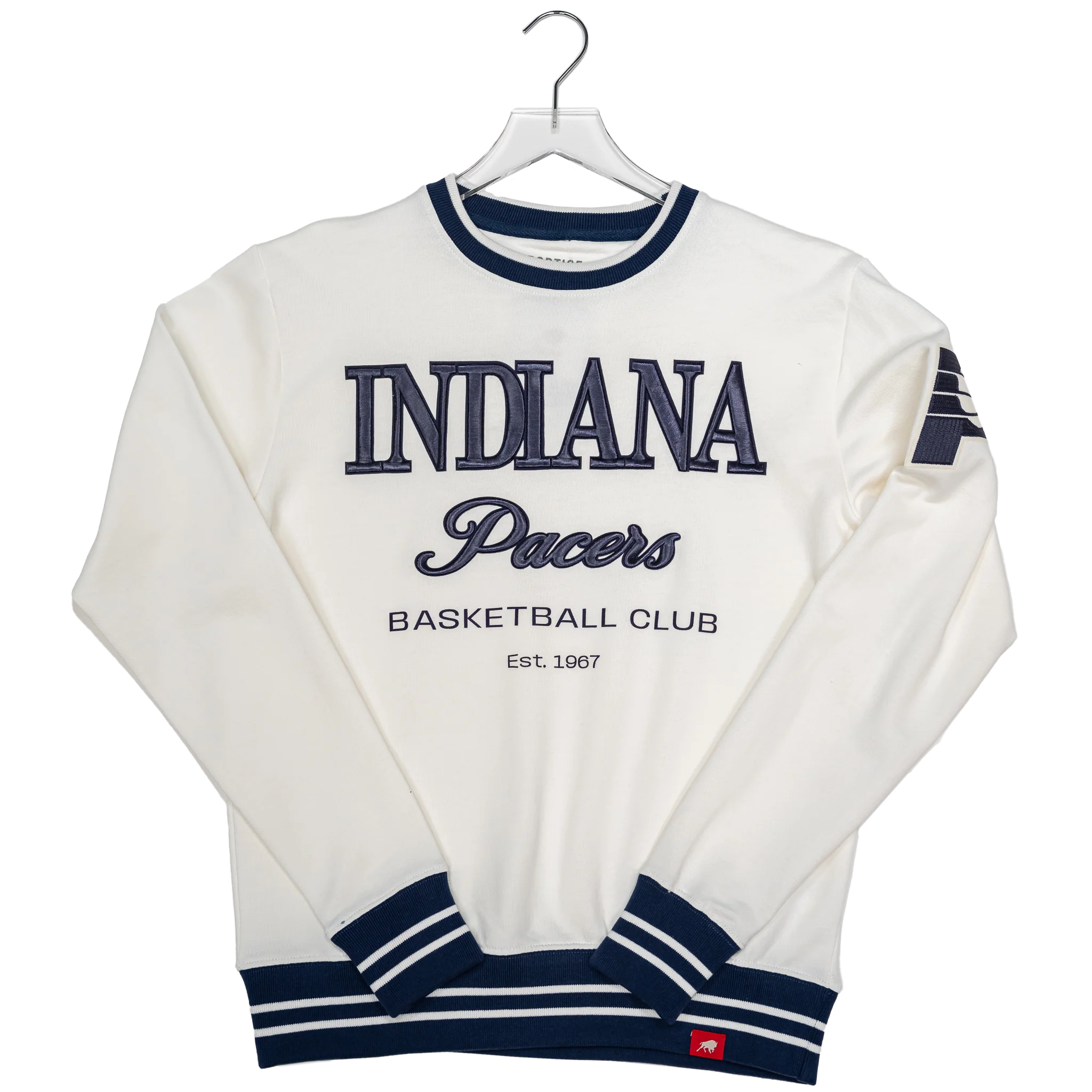Adult Indiana Pacers Wilson Crewneck Sweatshirt in White by Sportiqe