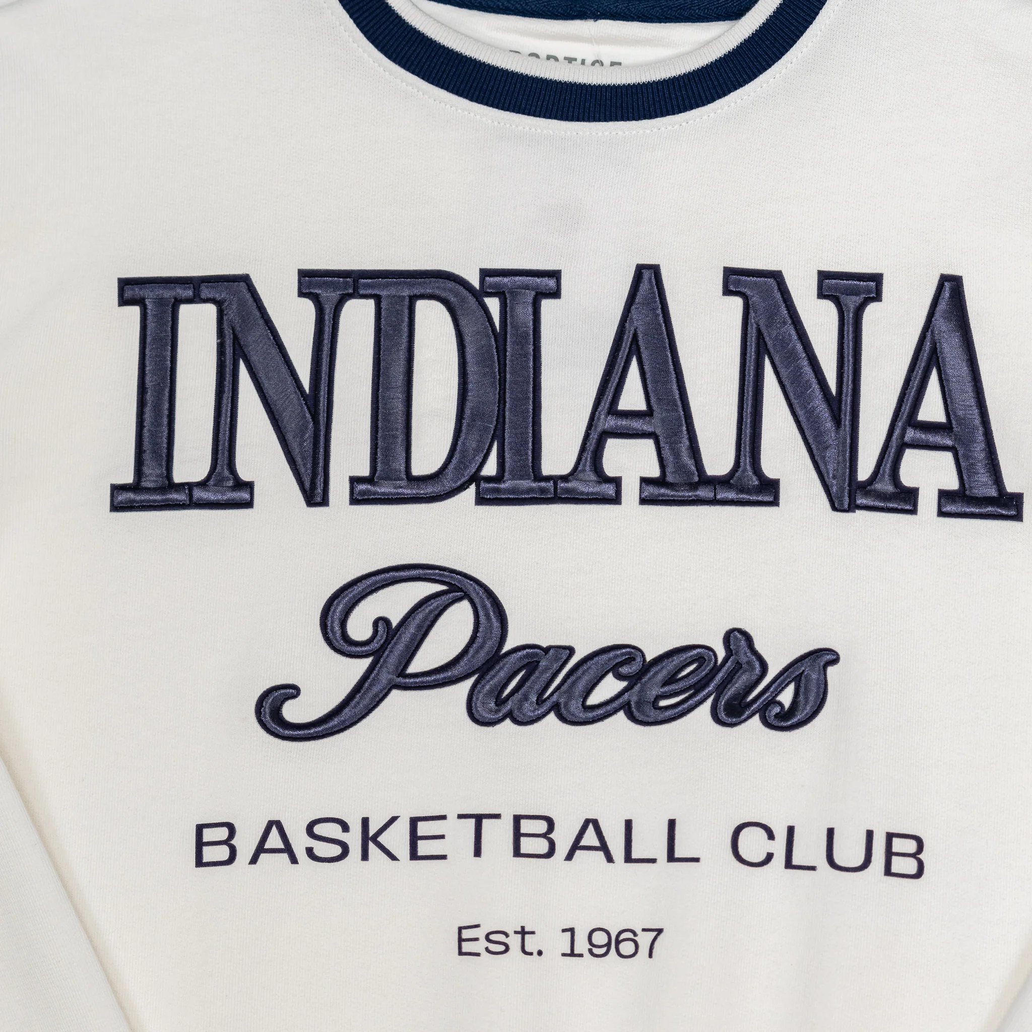 Adult Indiana Pacers Wilson Crewneck Sweatshirt in White by Sportiqe - Image 2