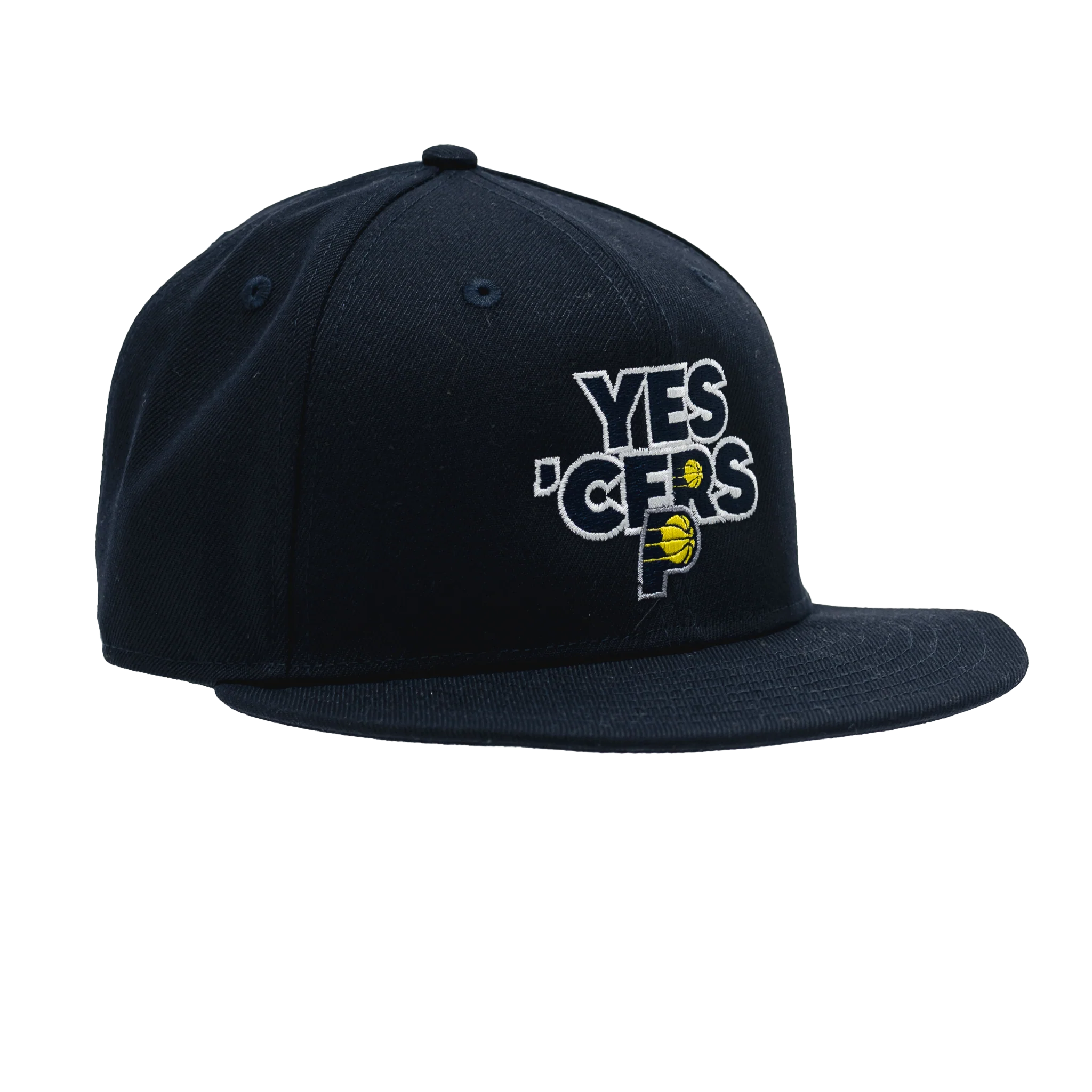 Adult Indiana Pacers Yes Cers 9Fifty Hat in Navy by New Era - Image 3